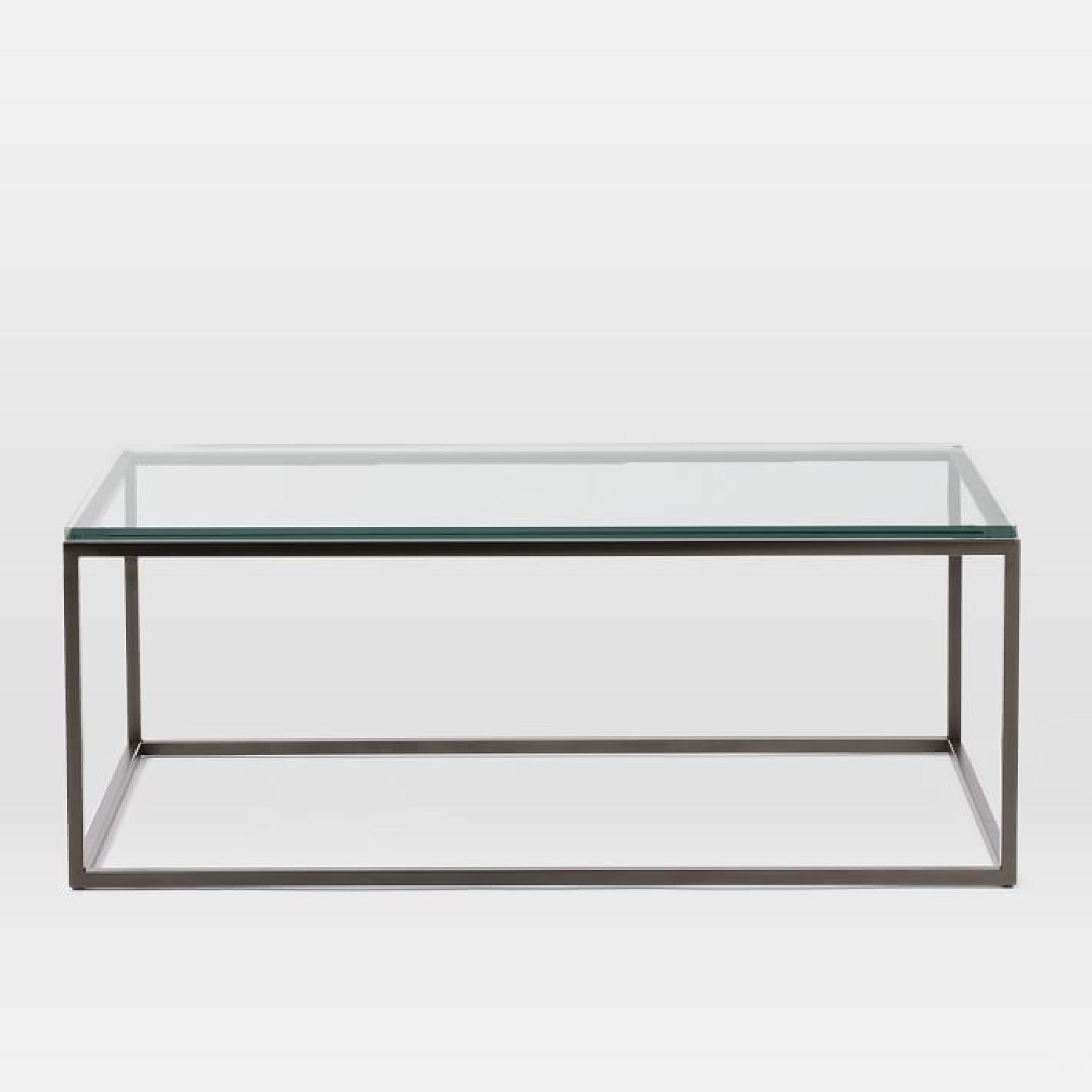 West Elm Glass Coffee Table - image-1