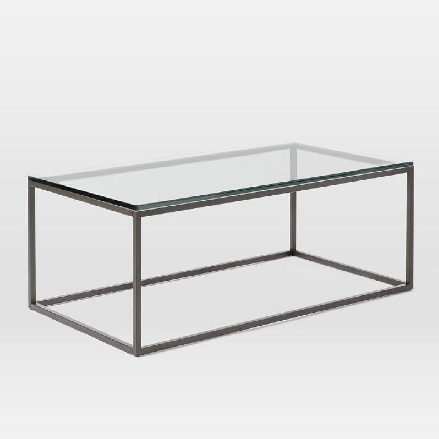 West Elm Glass Coffee Table - image-2