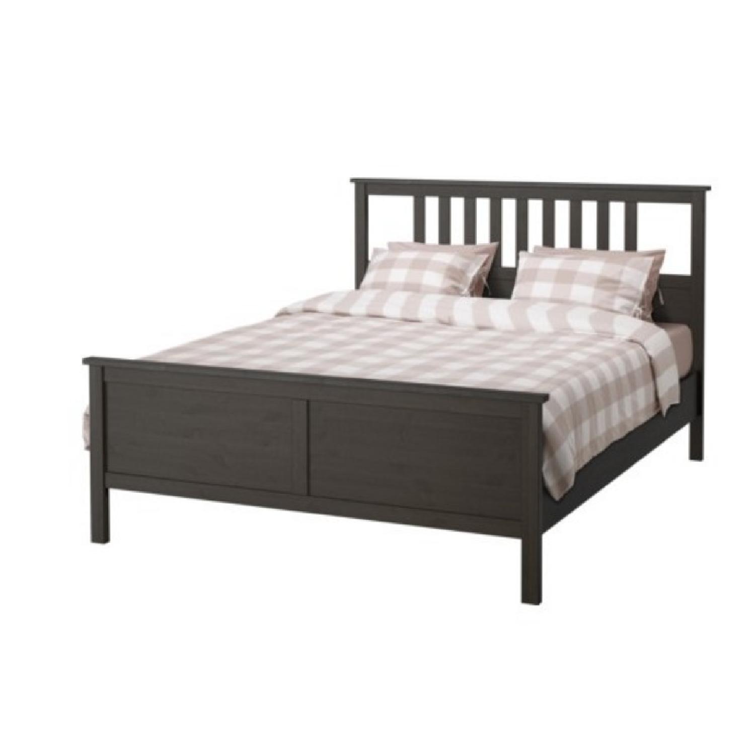 Ikea Hemnes Queen Size Bed Frame in BlackBrown AptDeco