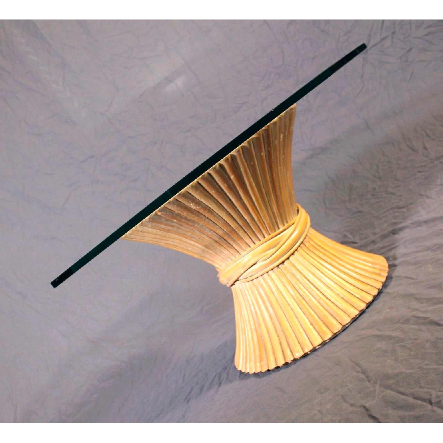 McGuire Glass Top Octagonal Coffee Table - image-13