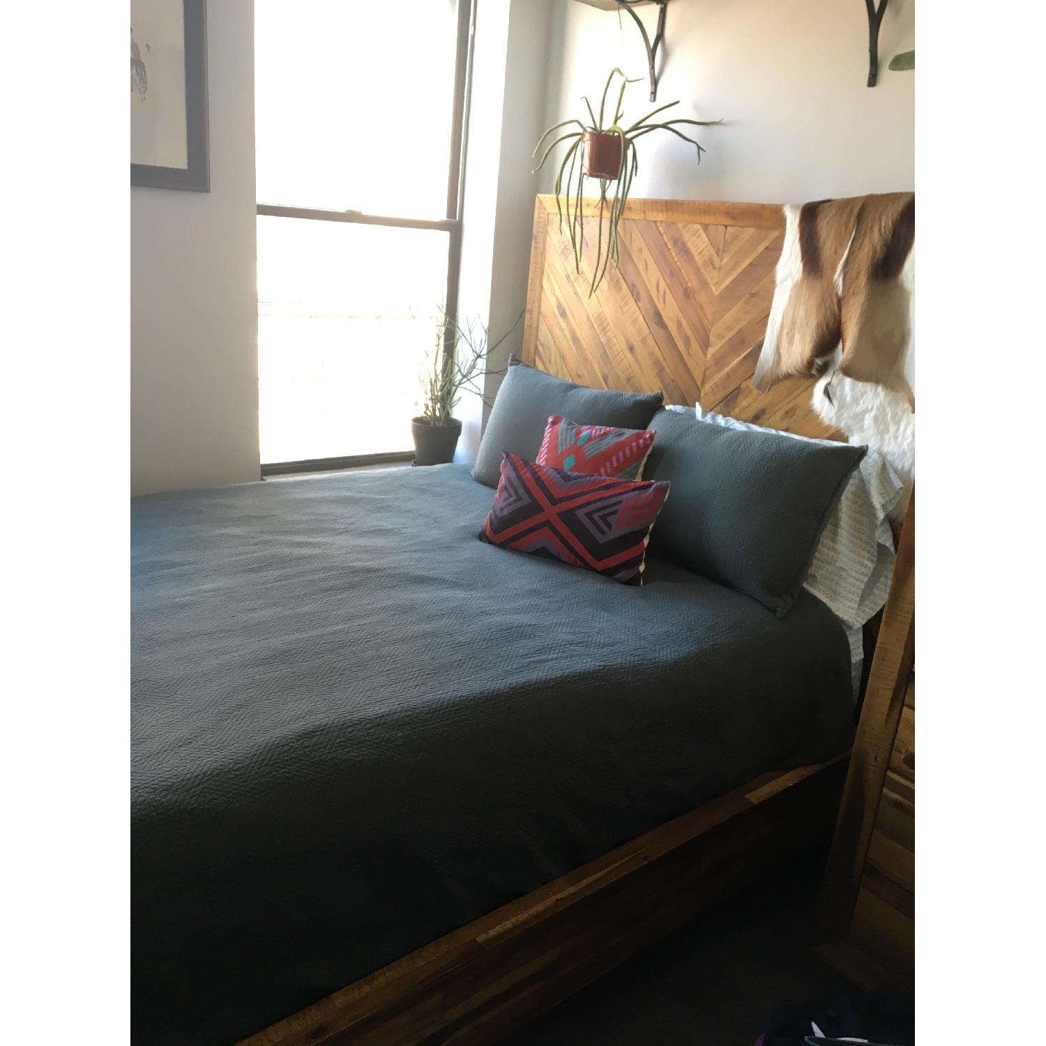 West Elm Reclaimed Wood Queen Bed Frame - image-2