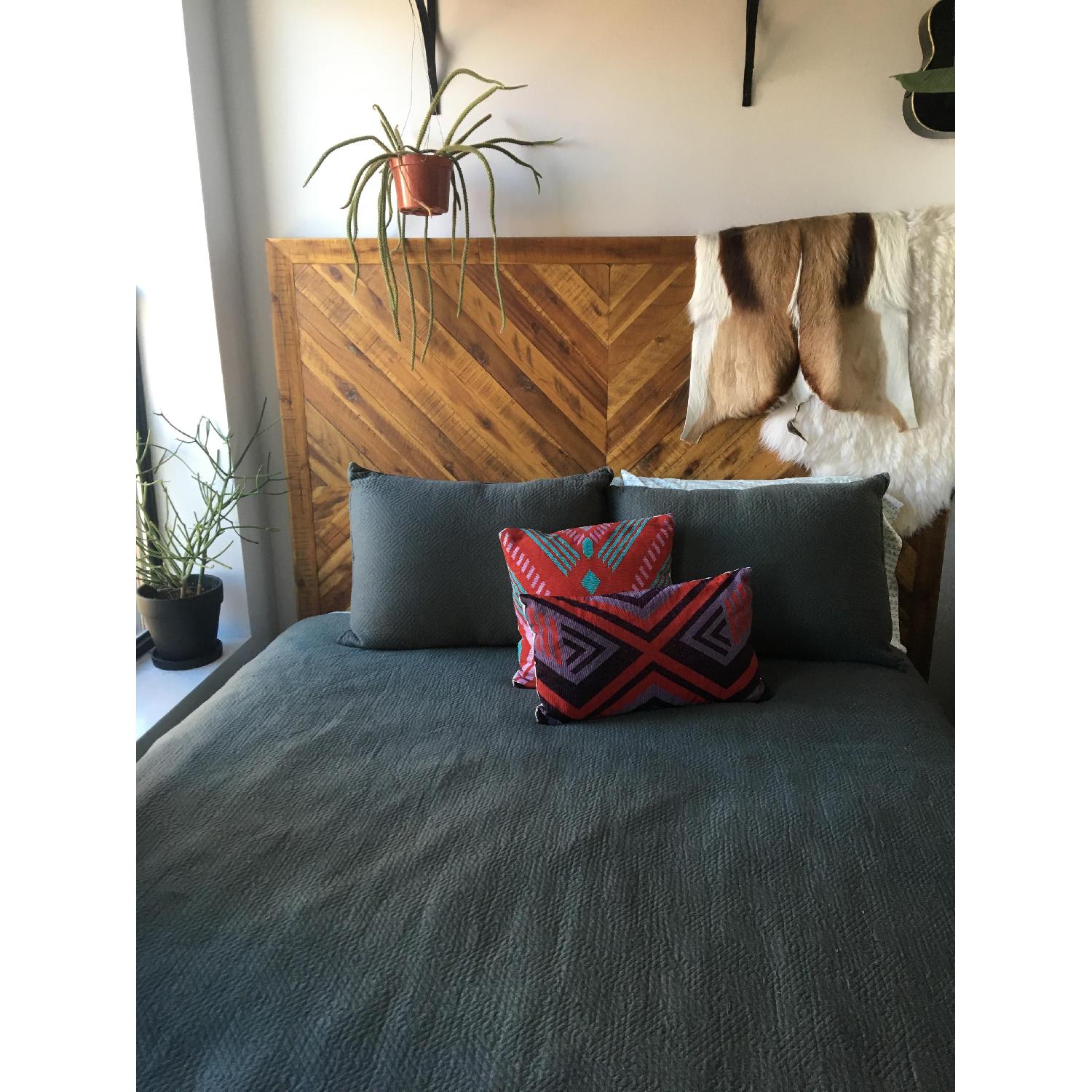 West Elm Reclaimed Wood Queen Bed Frame - image-3