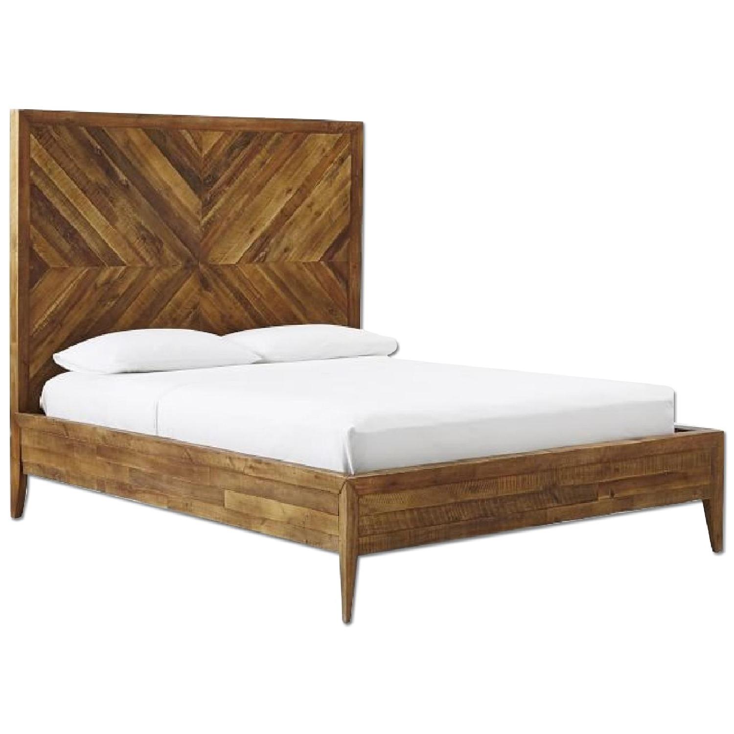 West Elm Reclaimed Wood Queen Bed Frame - image-0