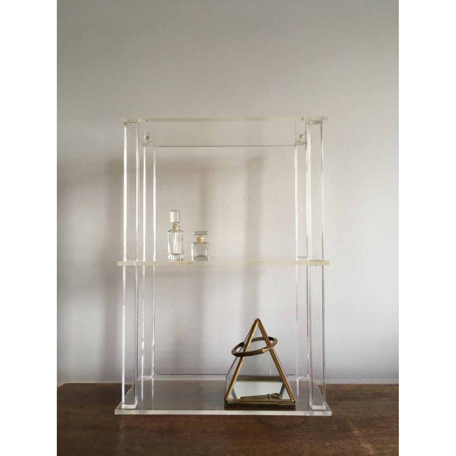 Vintage Lucite Acrylic Vanity Shelf/Curio Display AptDeco