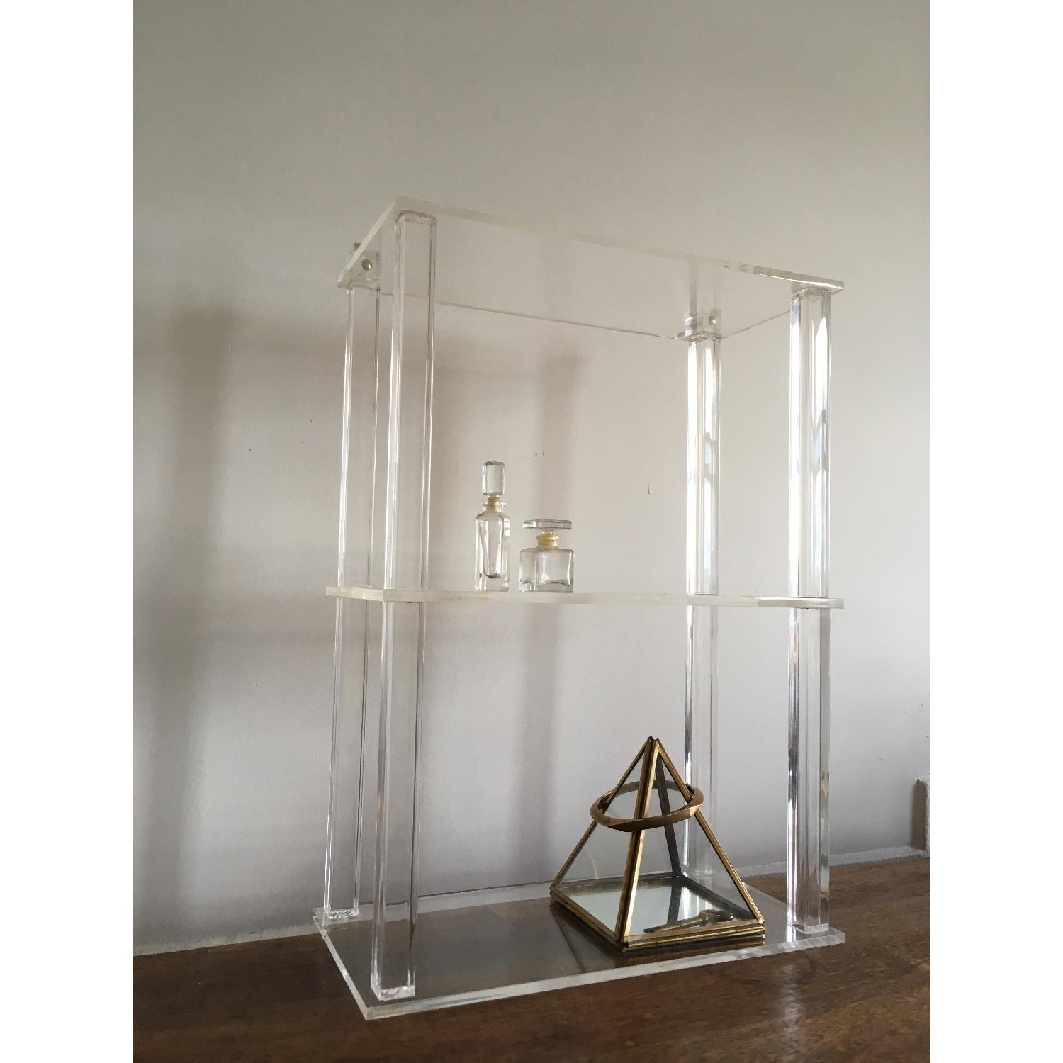 Vintage Lucite Acrylic Vanity Shelf/Curio Display - image-3