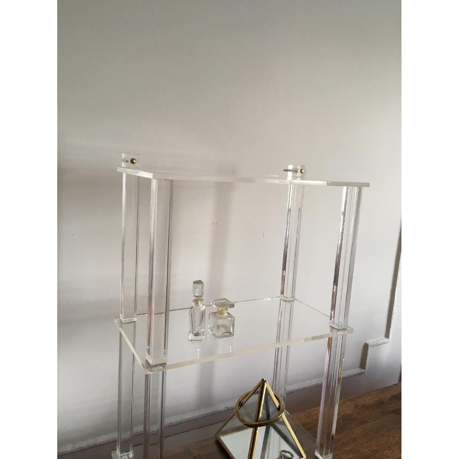 Vintage Lucite Acrylic Vanity Shelf/Curio Display - image-4