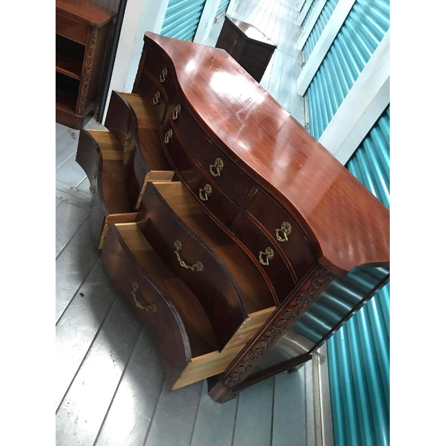 Antique 1930s Century Furniture 6 Piece Mahogany Bedroom Set - image-3