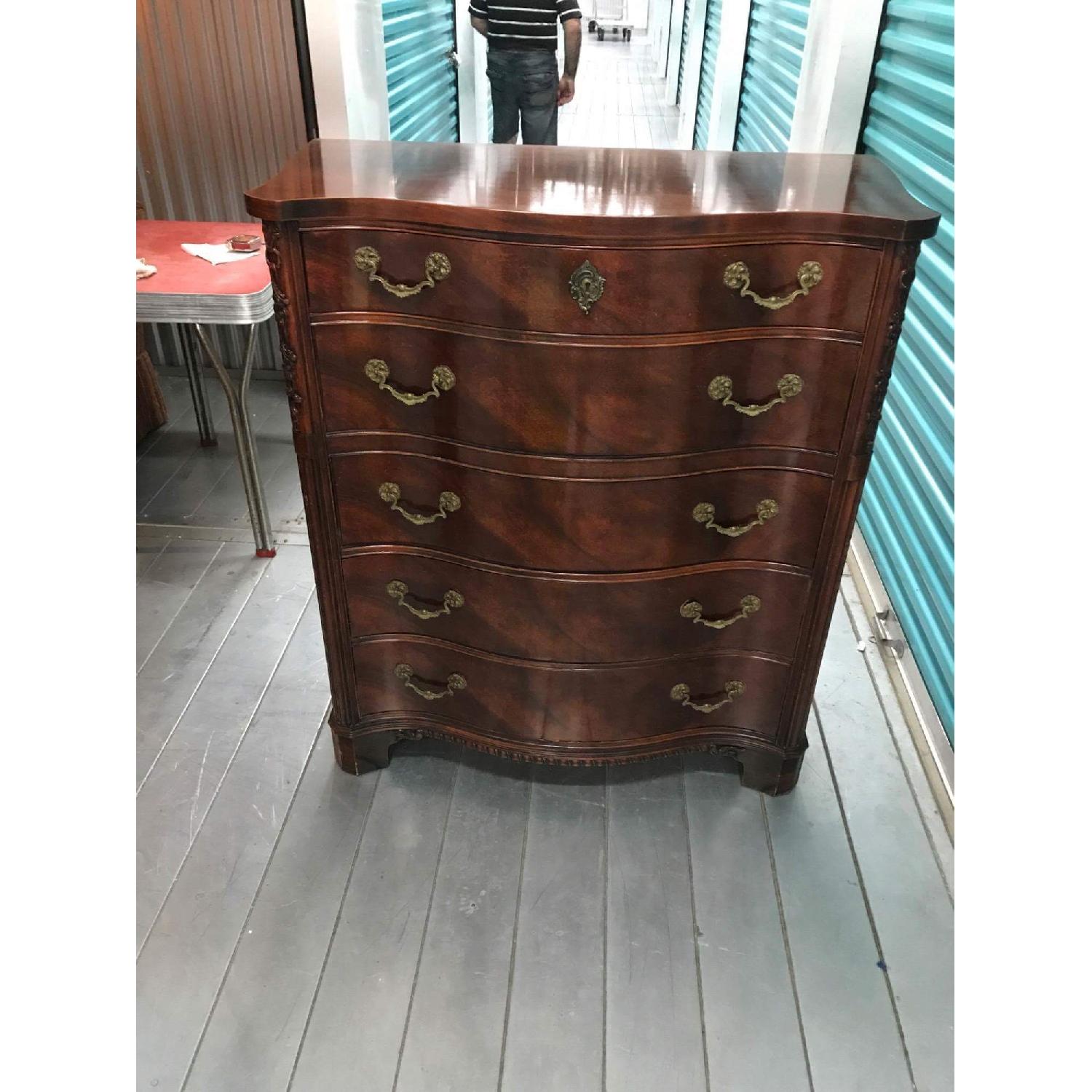 Antique 1930s Century Furniture 6 Piece Mahogany Bedroom Set - image-33