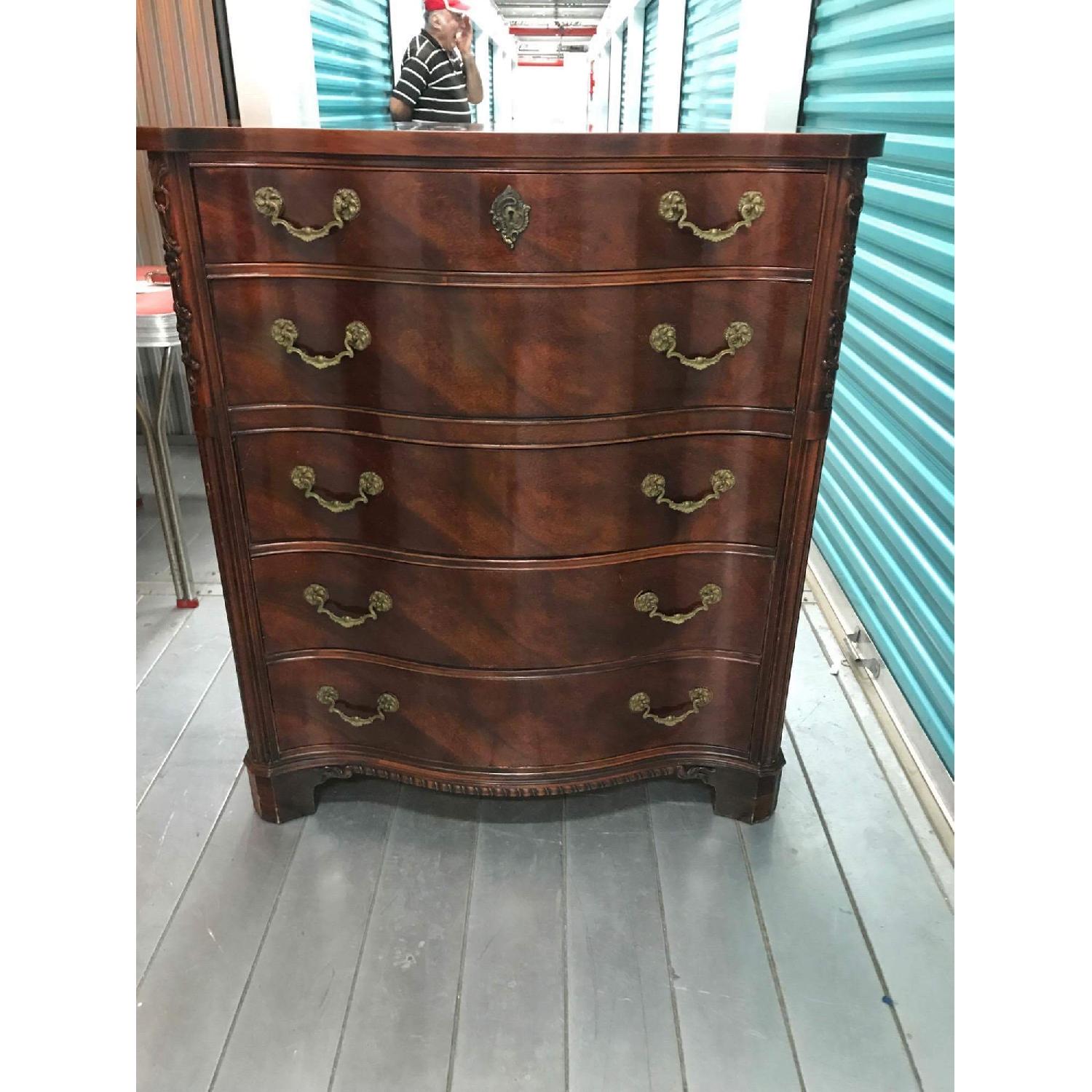 Antique 1930s Century Furniture 6 Piece Mahogany Bedroom Set - image-38