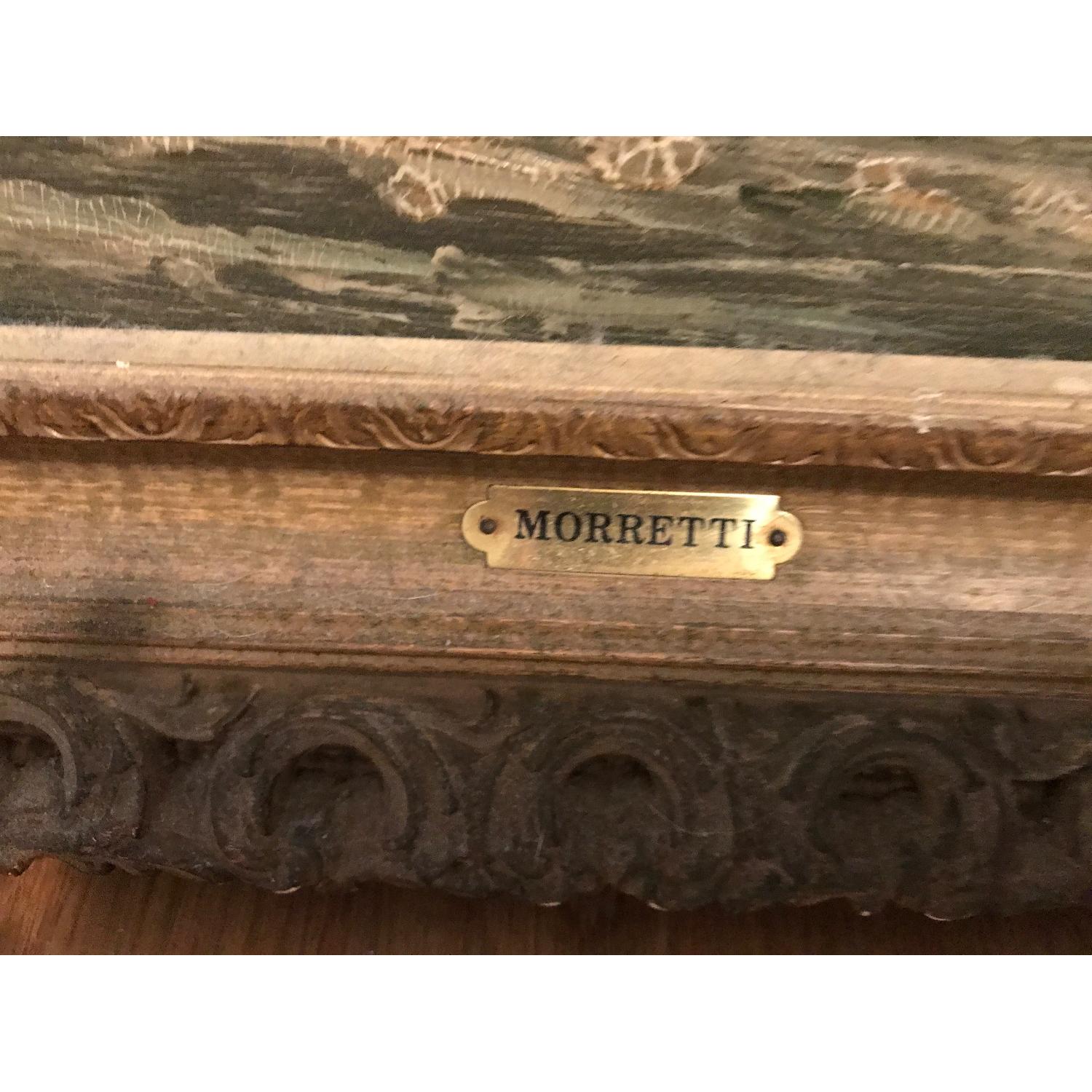 Antique Oil Painting On Canvas By Moretti - image-1