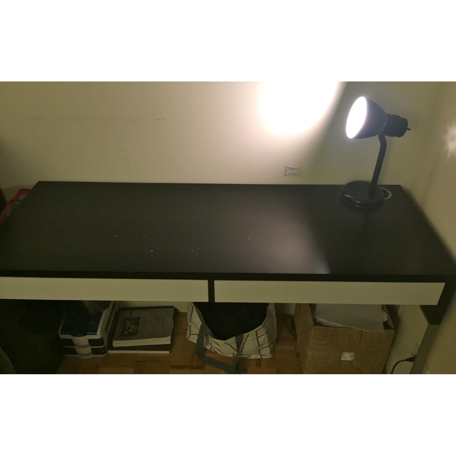 Ikea Micke Dark Wood Colored Desk - image-2