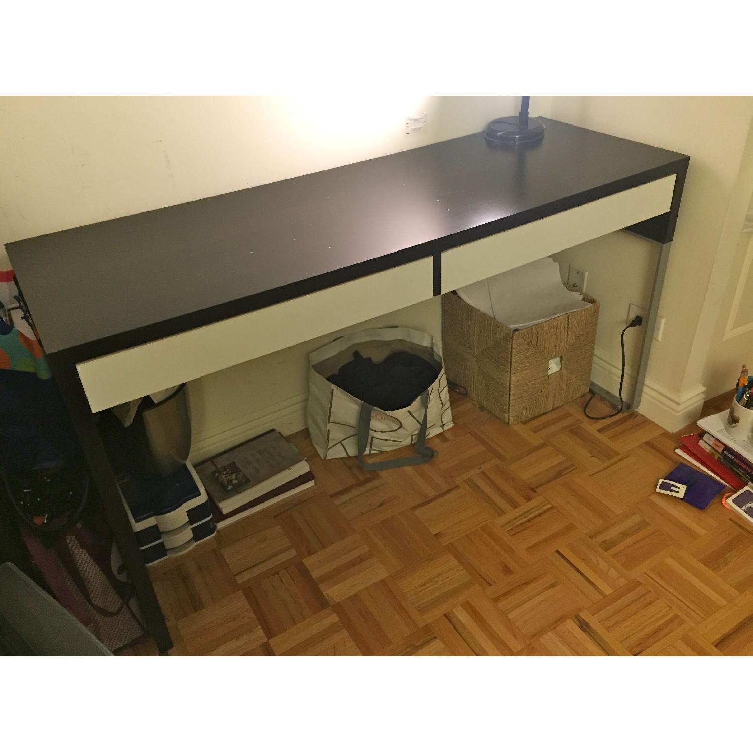 Ikea Micke Dark Wood Colored Desk - image-3