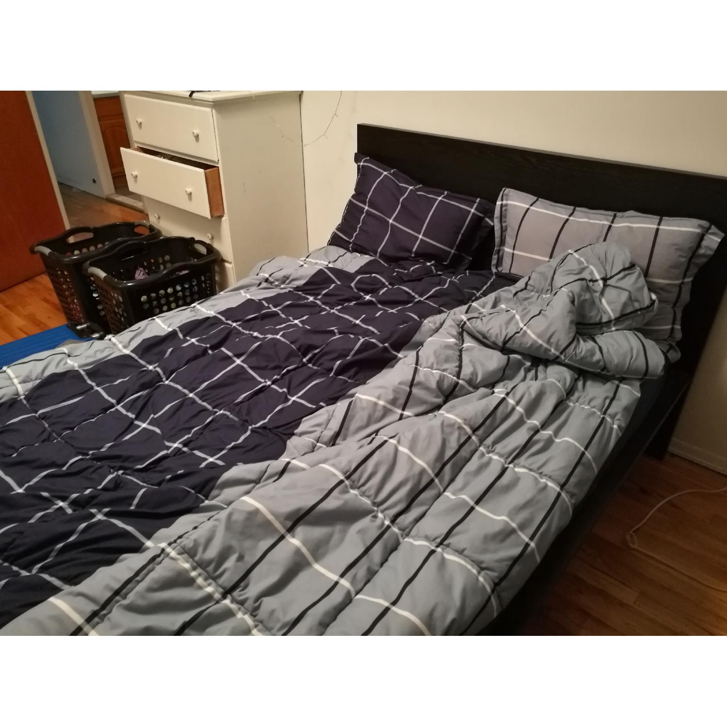 Ikea Full Size Bed Frame w/ 2 Rolling Drawers - image-3