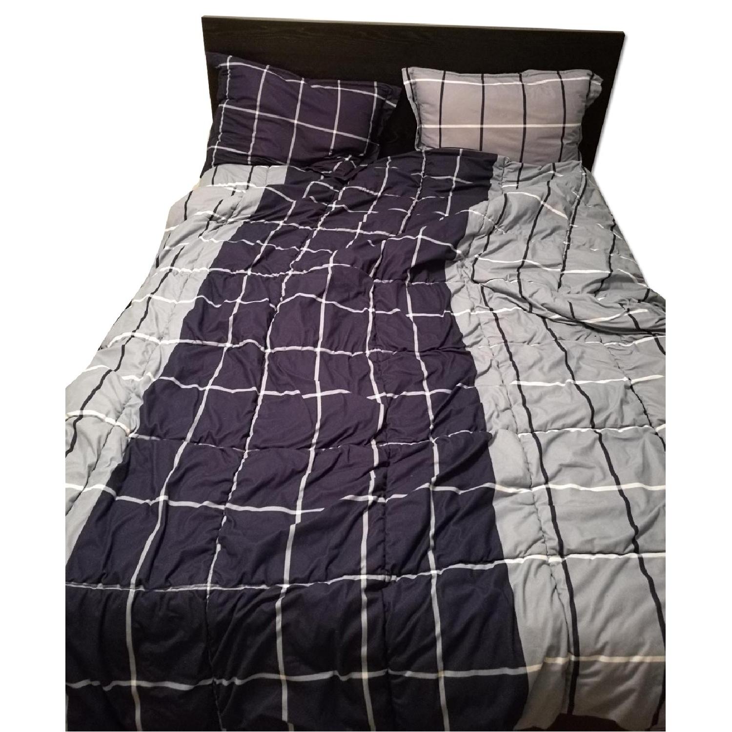 Ikea Full Size Bed Frame w/ 2 Rolling Drawers - image-0