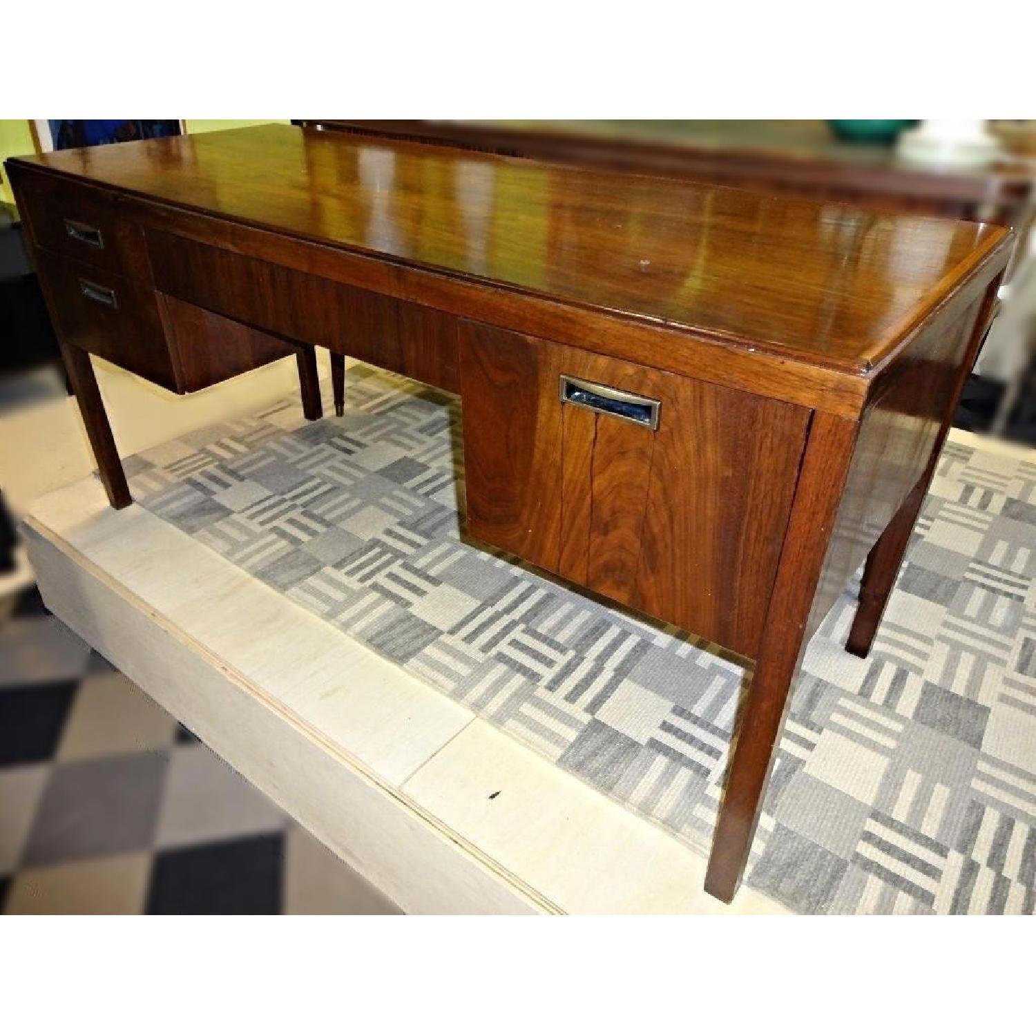 Vintage Mahogany Mid Century Modern Desk - image-3