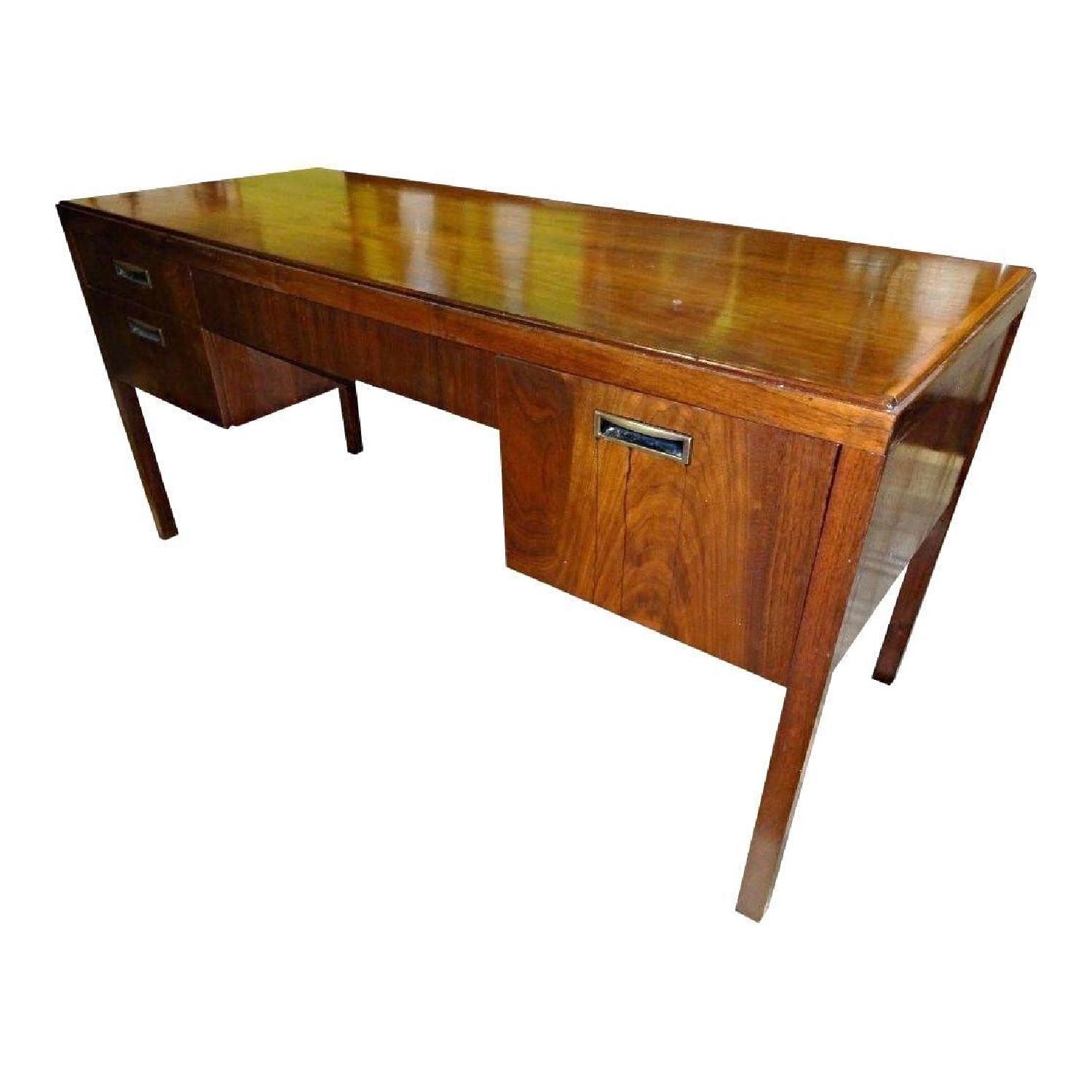 Vintage Mahogany Mid Century Modern Desk - image-4