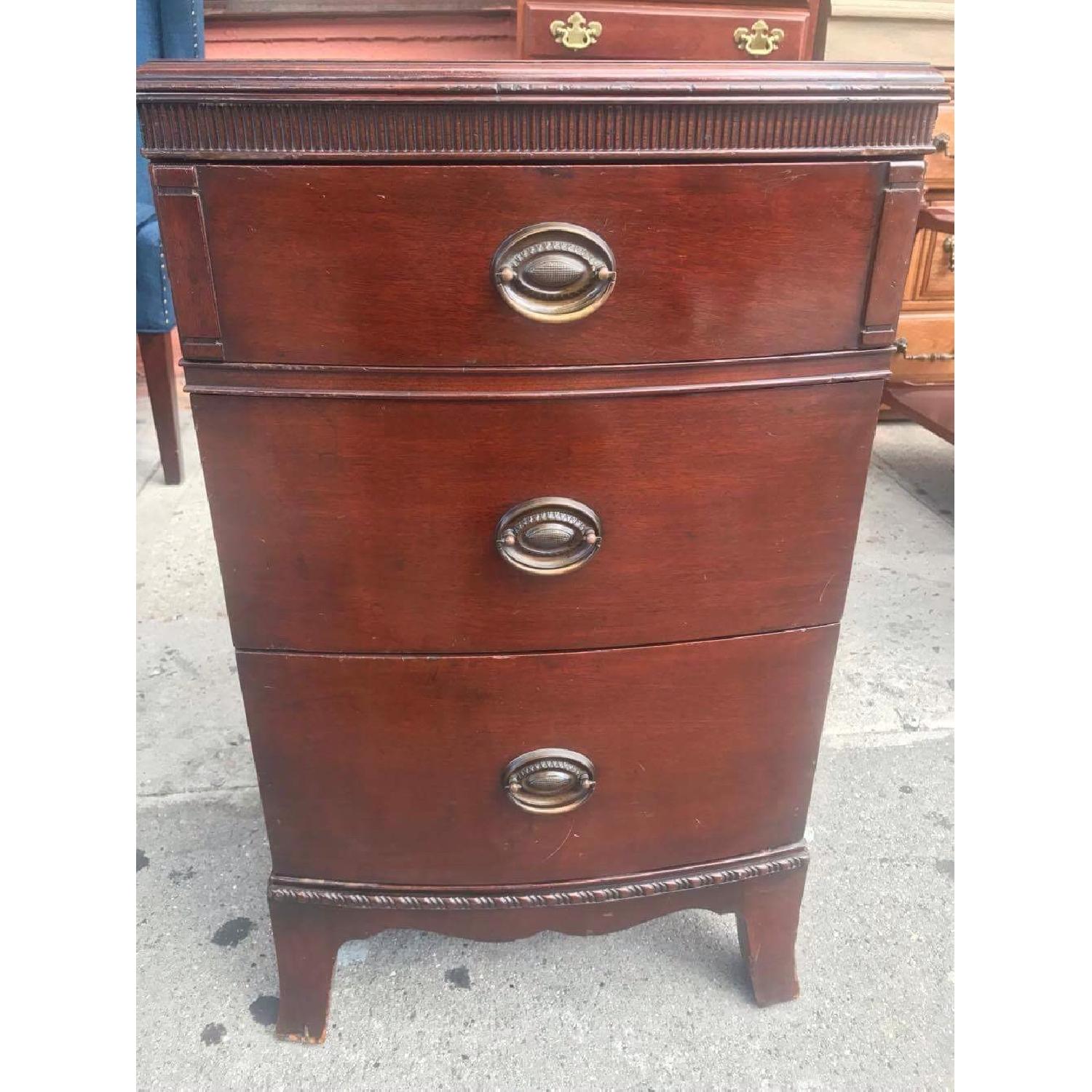 Antique 1930s Mahogany Nightstand - image-4