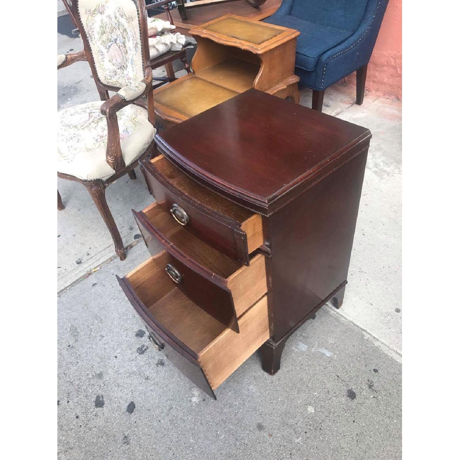 Antique 1930s Mahogany Nightstand - image-5