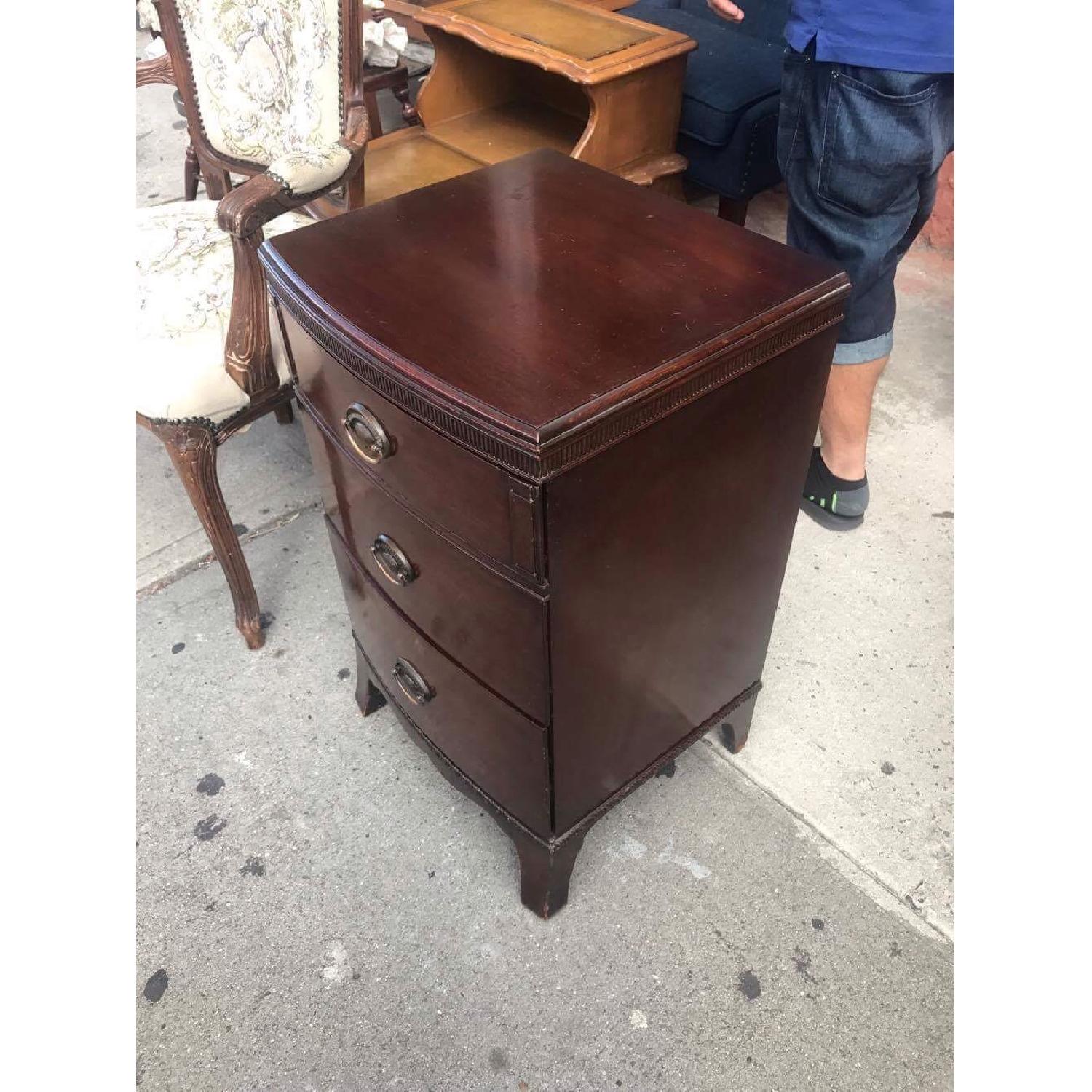 Antique 1930s Mahogany Nightstand - image-7