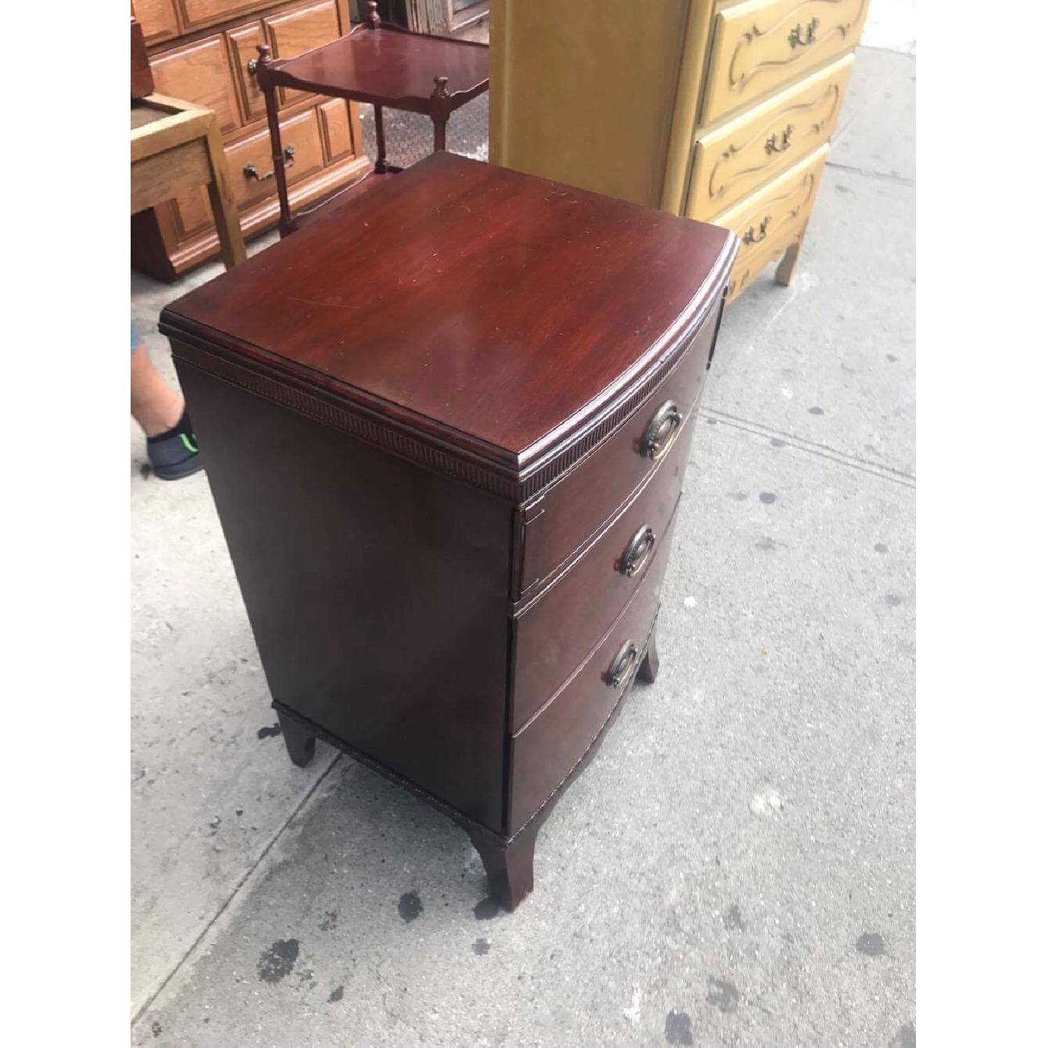 Antique 1930s Mahogany Nightstand - image-10