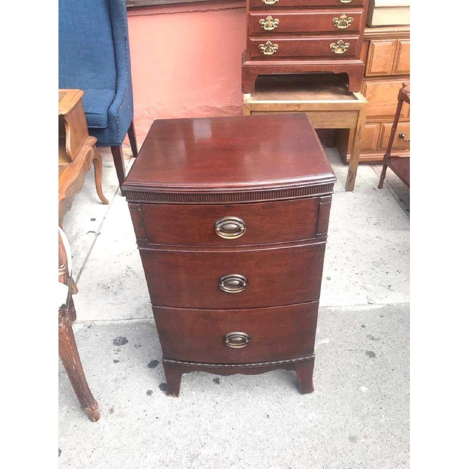 Antique 1930s Mahogany Nightstand - image-12