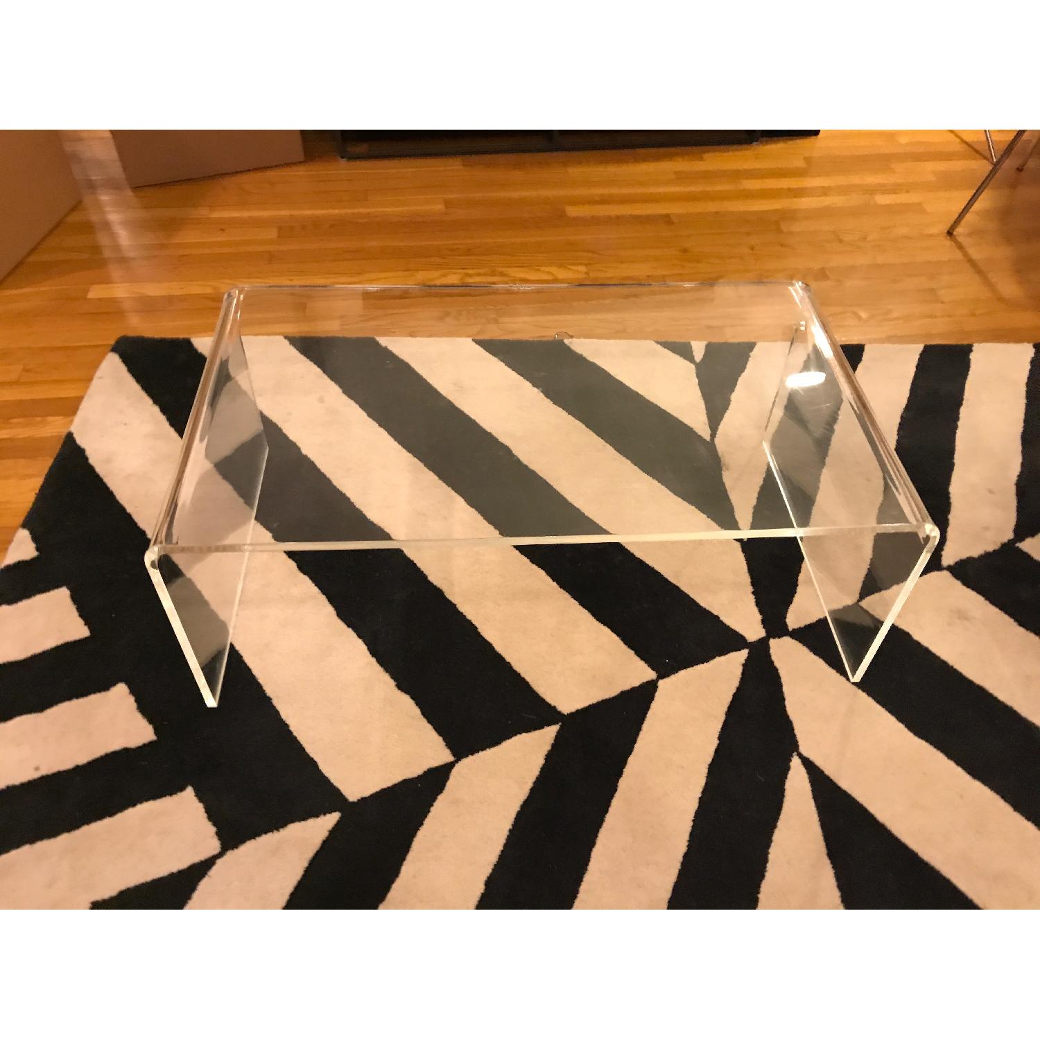 CB2 Peekaboo Acrylic Tall Coffee Table AptDeco