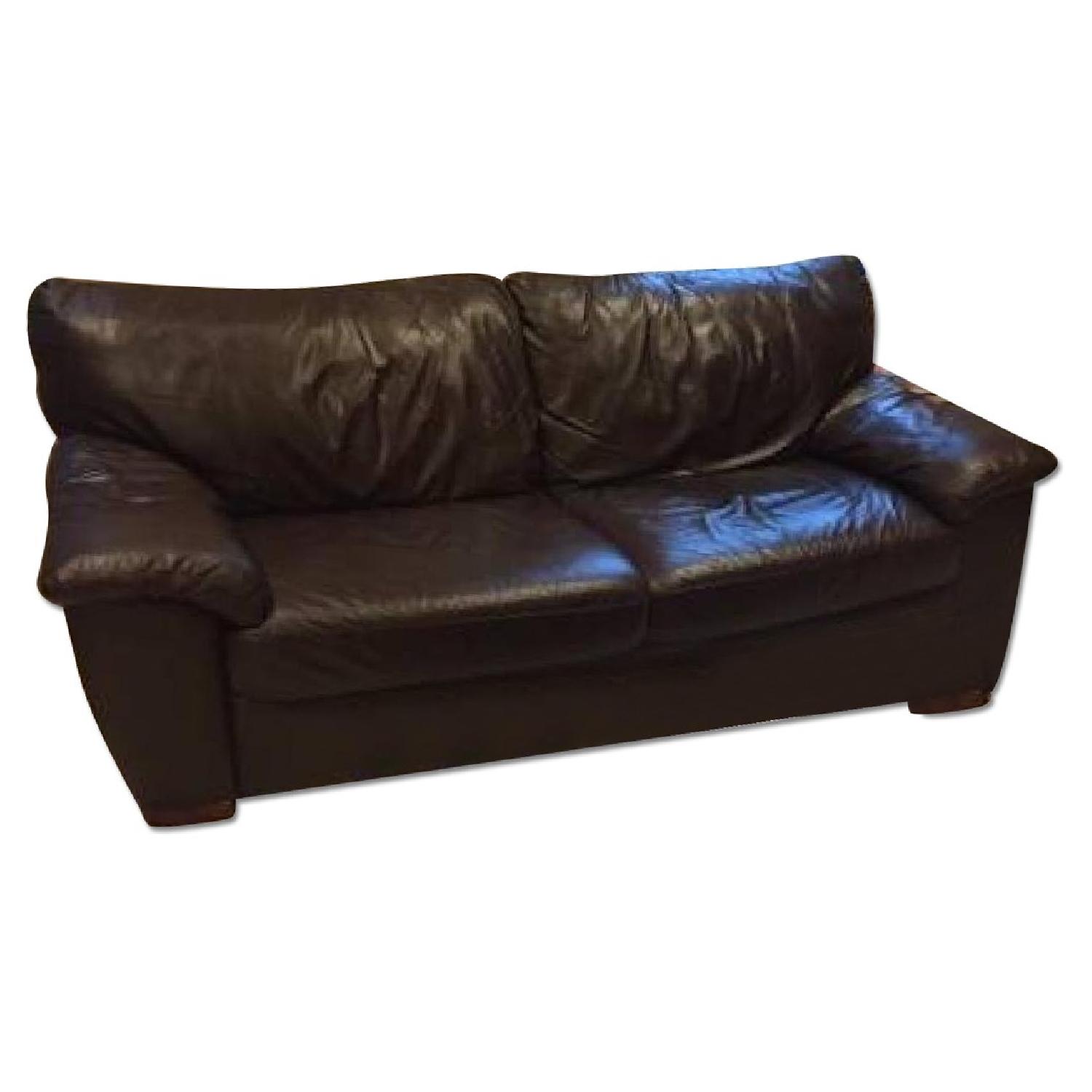 Ikea Leather Couch - image-3