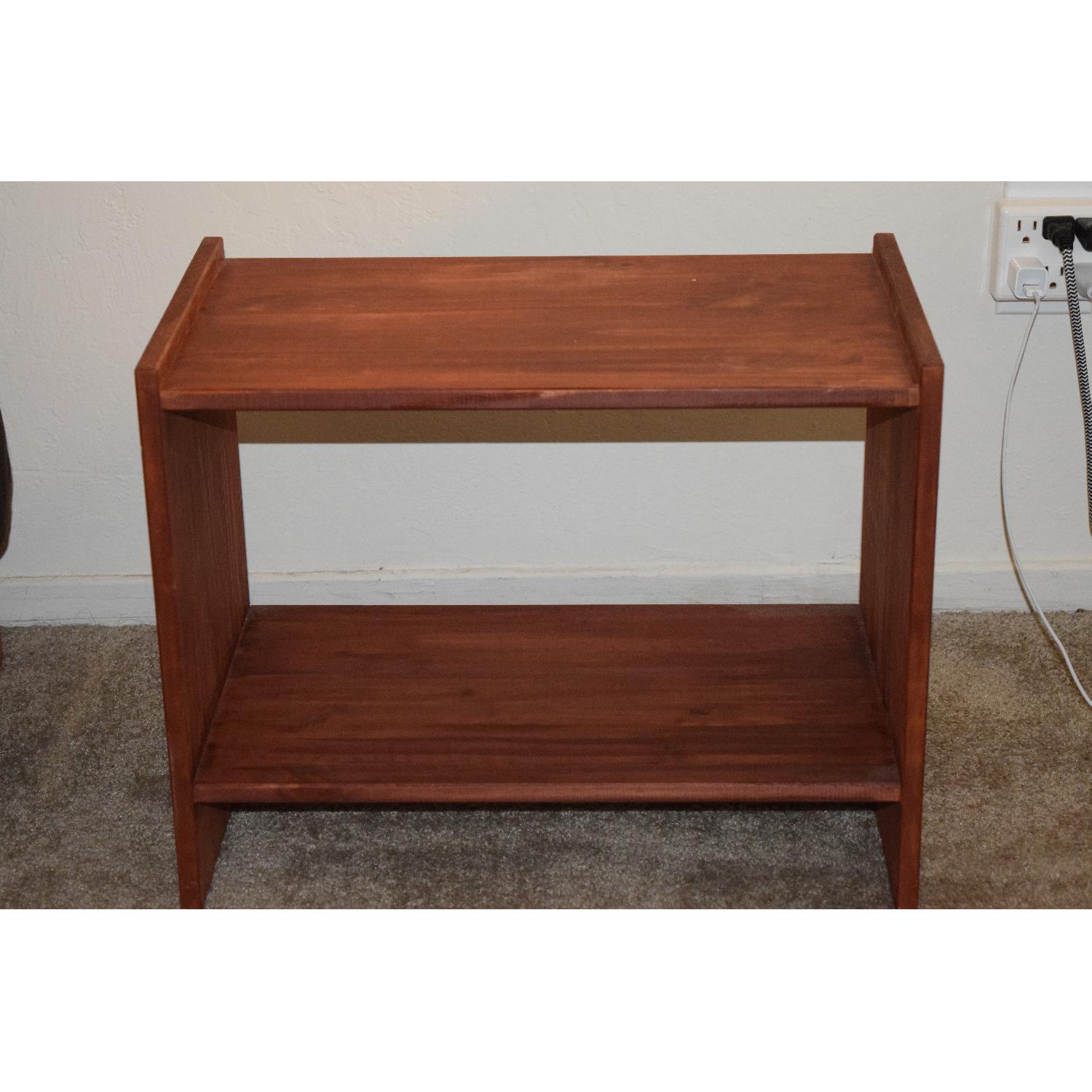 Ikea Tarva Stained Wood Bed Frame + 2 Nighstands - image-6