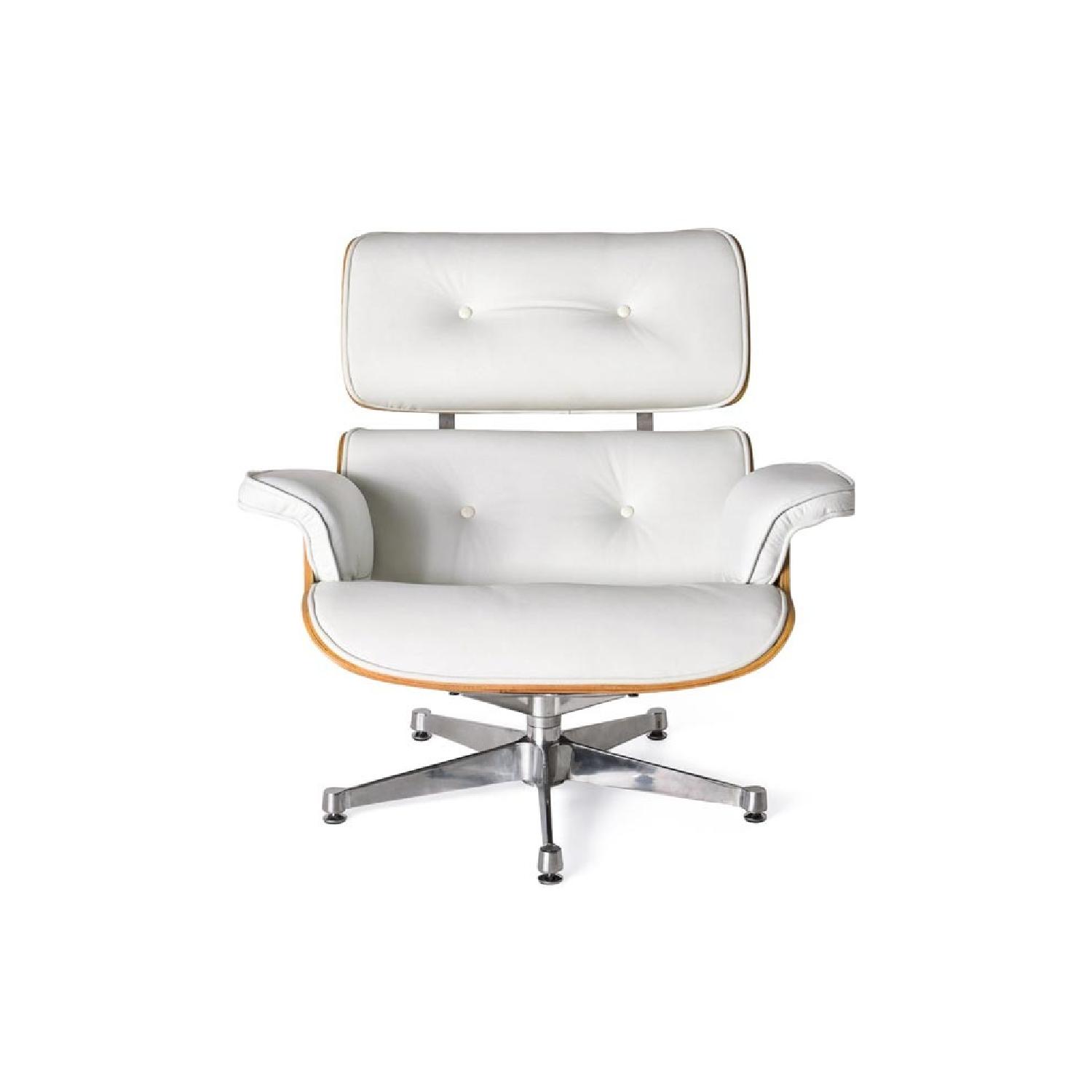 Eames Lounge Chair Replica in White - image-5