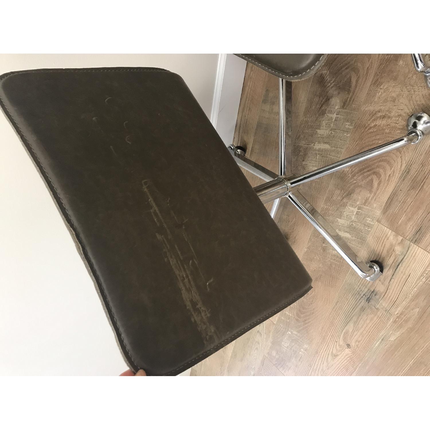 CB2 Form Leather Rolling Office Chairs AptDeco