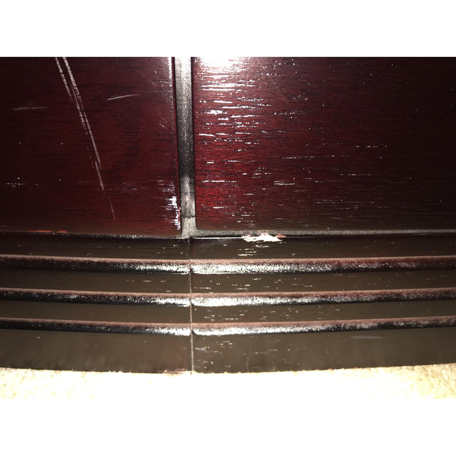 Cherry Wood Six Drawer Curved Dresser - image-7