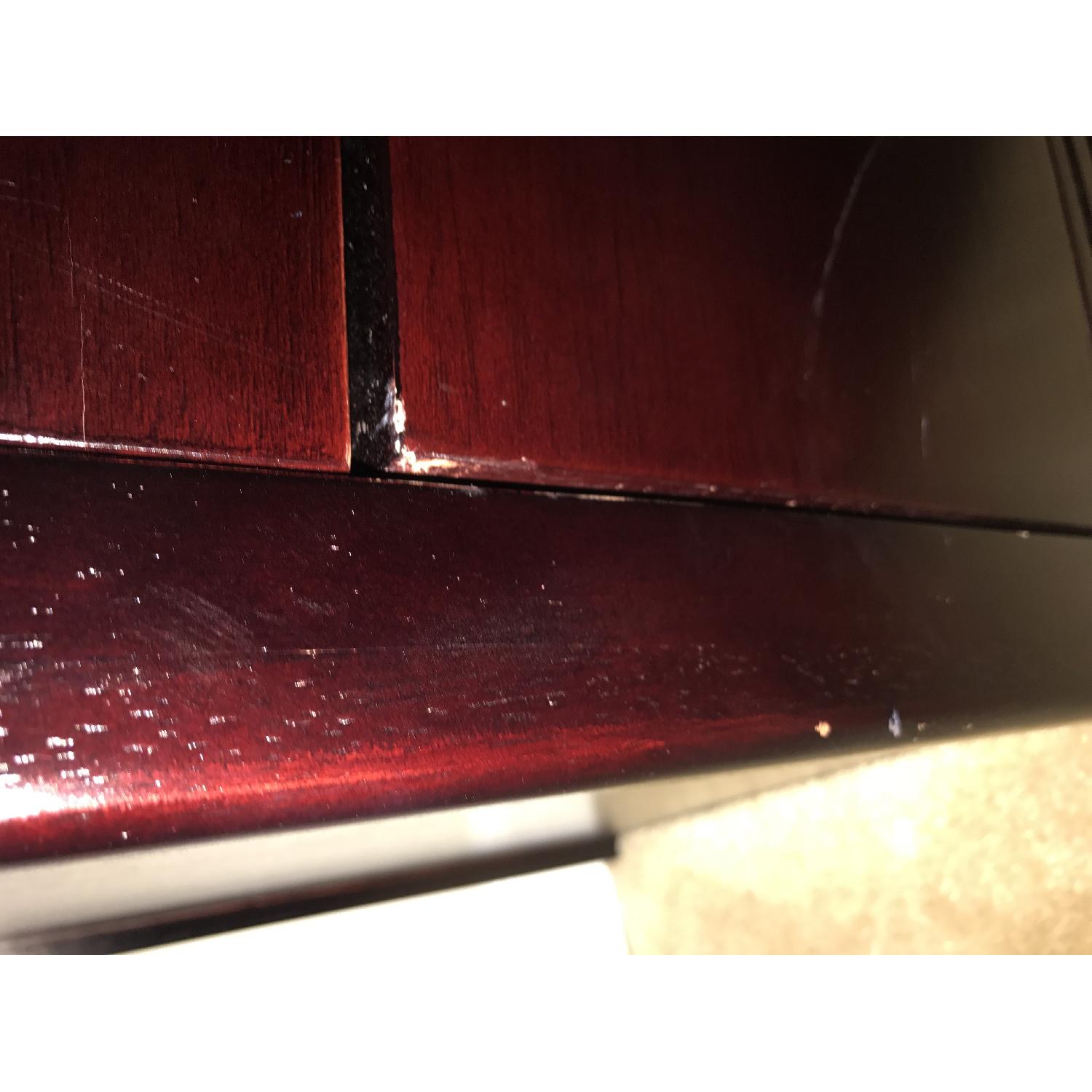 Cherry Wood Six Drawer Curved Dresser - image-8