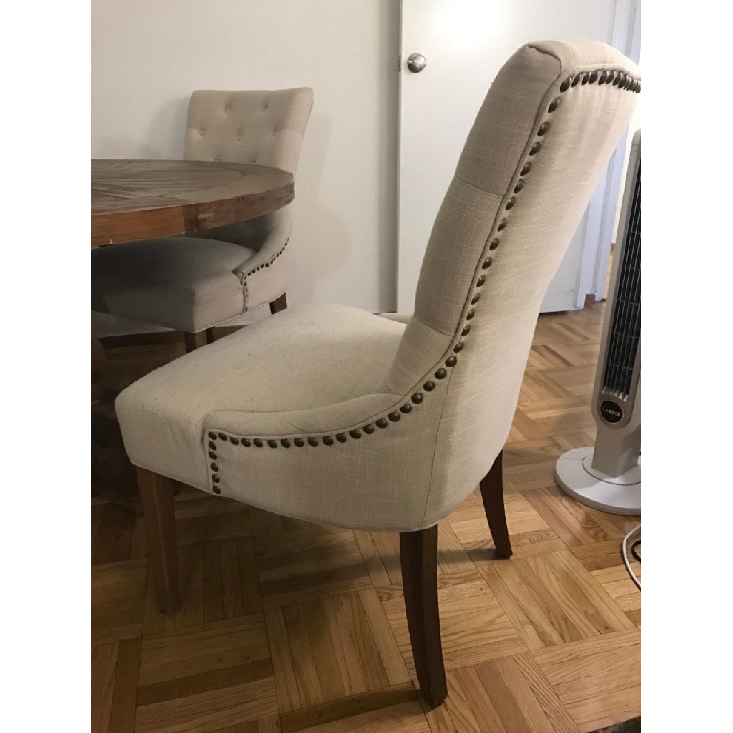 El Dorado Furniture Wilma/Ronda Natural Elm Wood Table w/ 4 Tufted Chairs - image-2