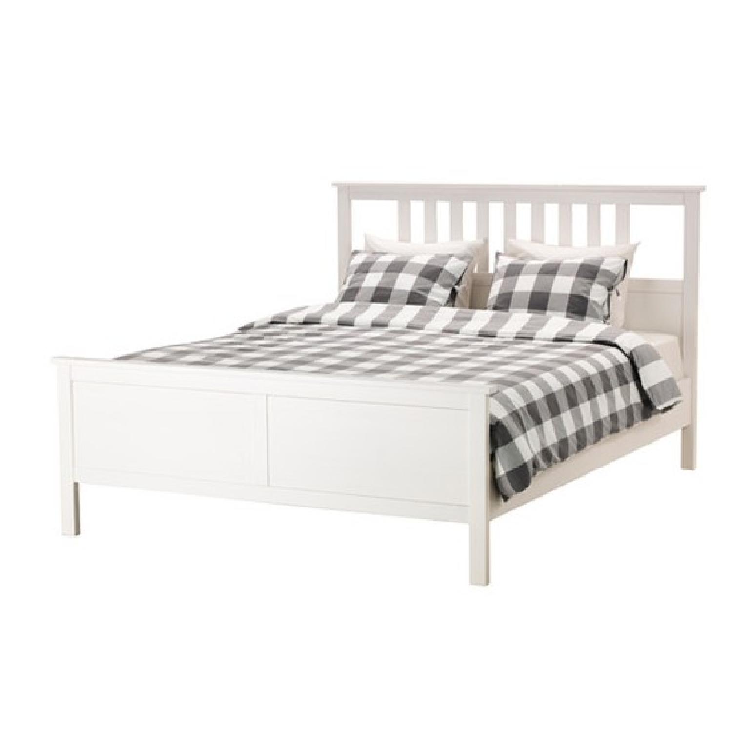 Ikea Hemnes Full Size White Bed Frame - AptDeco