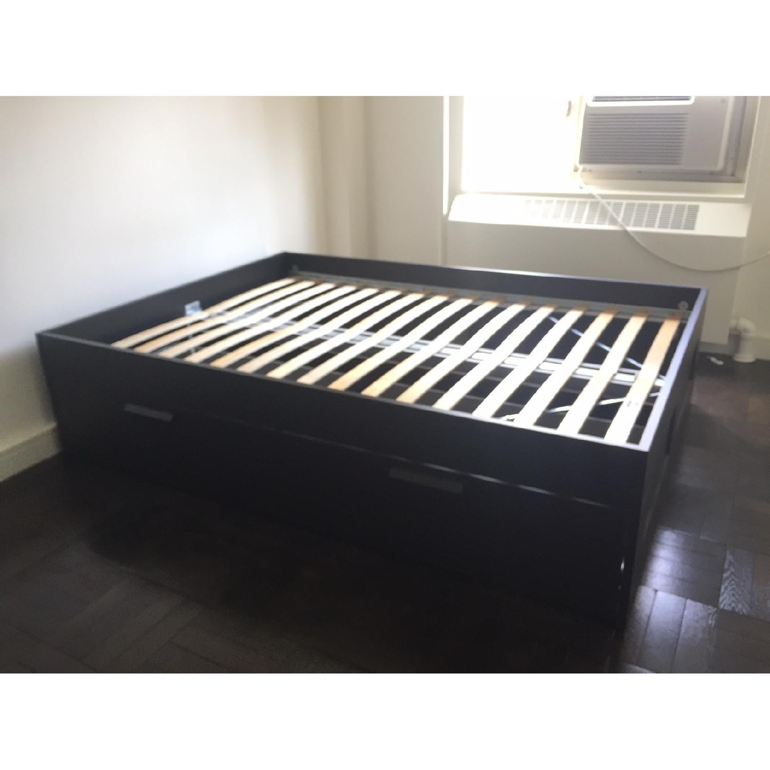 Ikea Full-Size Bed Frame w/ Drawers - image-1
