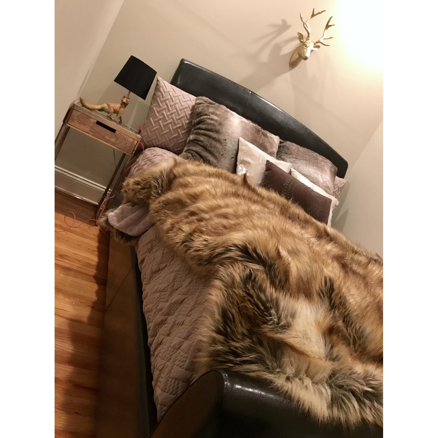 Raymour & Flanigan Bartell Leather Upholstered Queen Bed - image-2