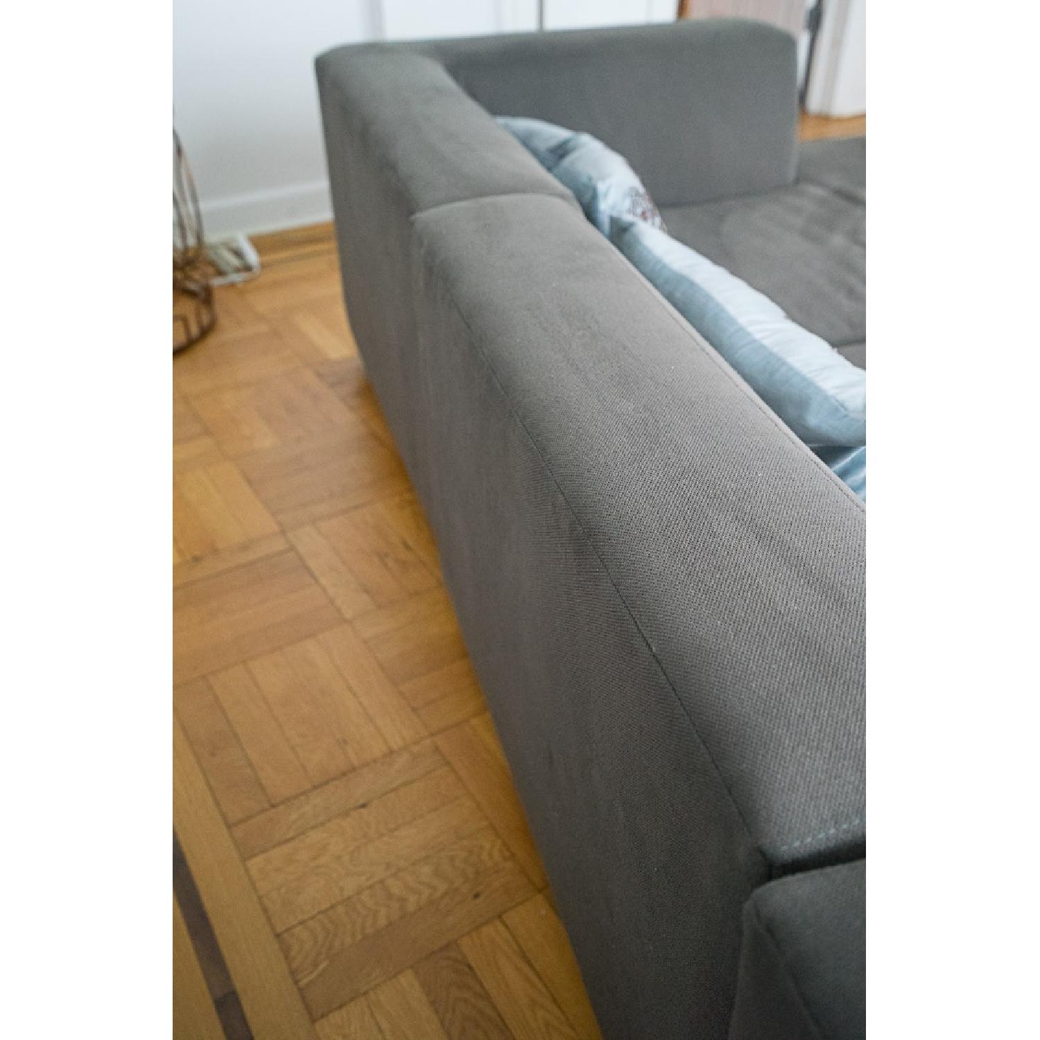 West Elm Tillary Sectional Sofa in Charcoal Herringbone - image-2