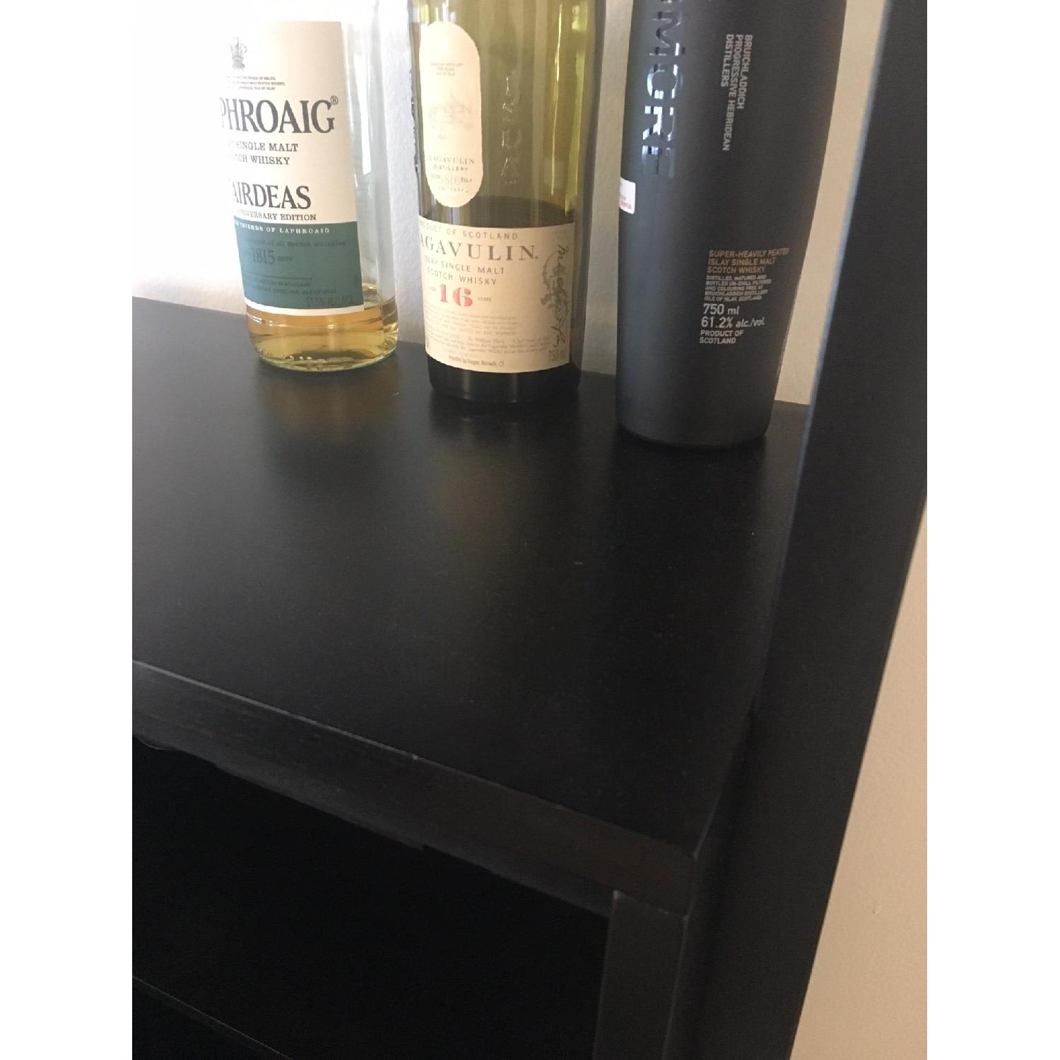 Crate & Barrel Sawyer Mocha Leaning Wine Bar - image-3