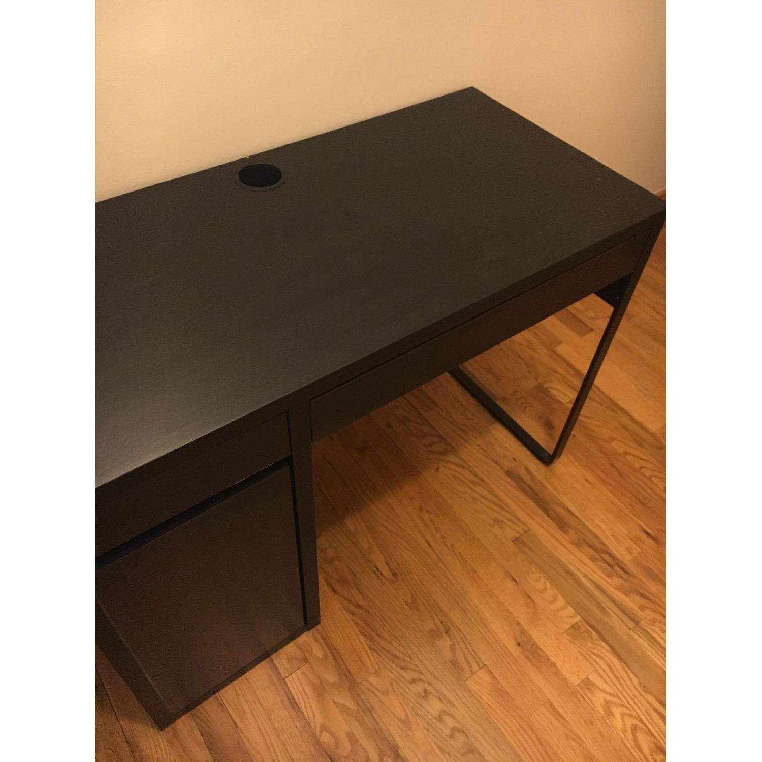 Micke Desk w/ Storage in Black - image-2