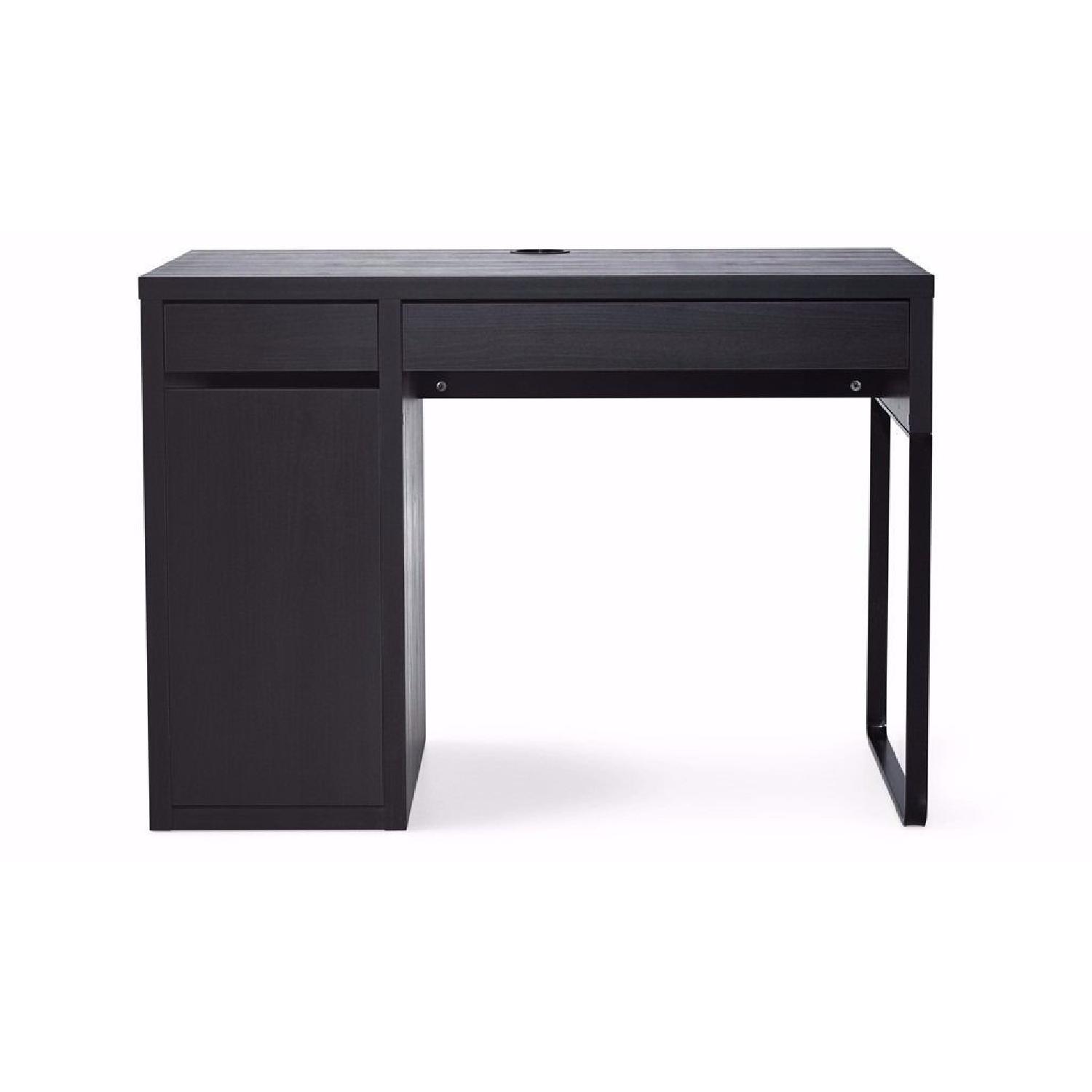Micke Desk w/ Storage in Black - image-0