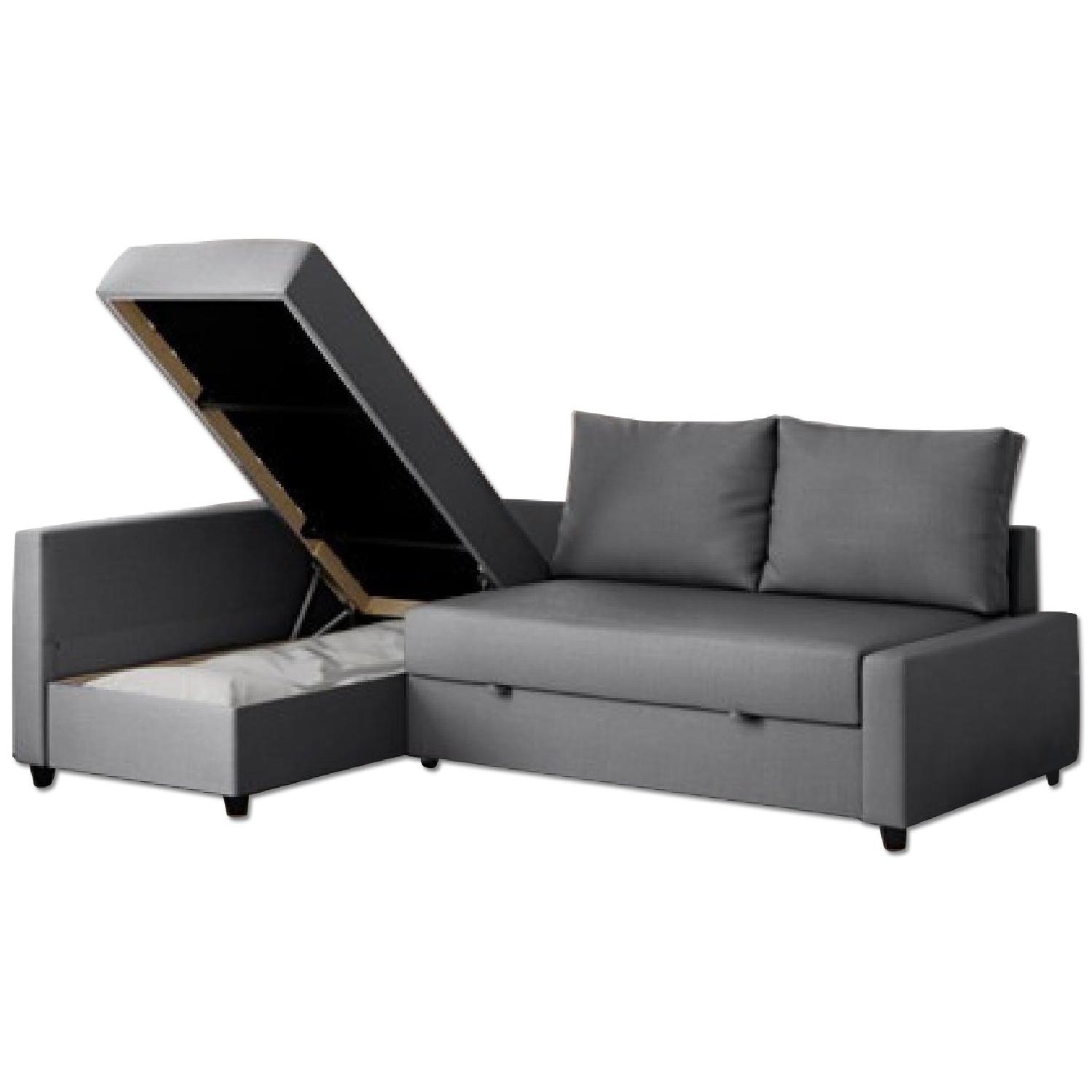 Ikea Friheten Sectional Sofa Bed w/ Storage AptDeco