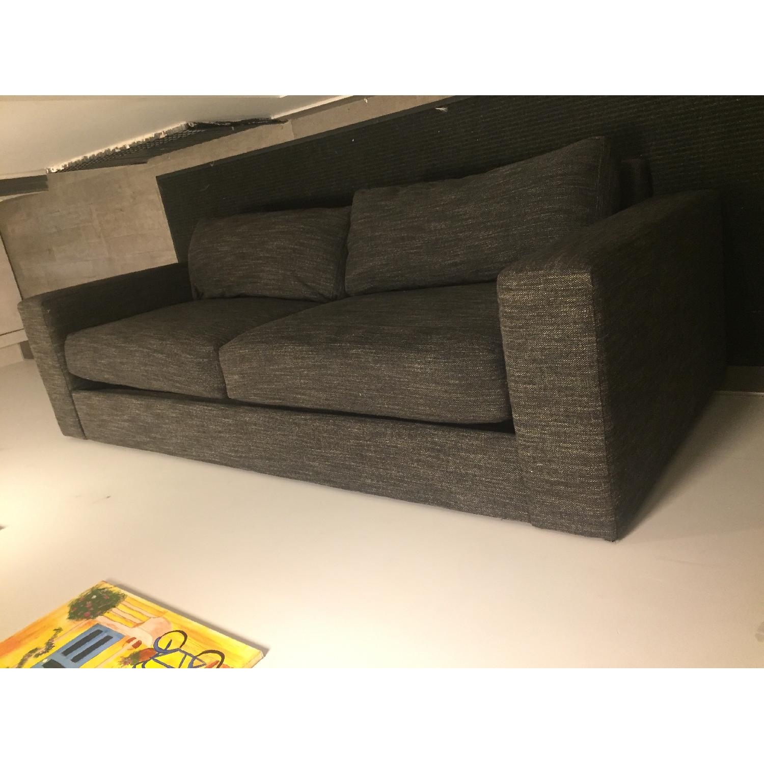 West Elm Urban Heather Tweed Sofa in Charcoal Grey - image-1
