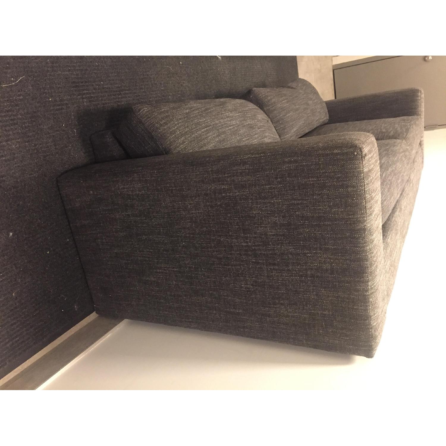 West Elm Urban Heather Tweed Sofa in Charcoal Grey - image-2