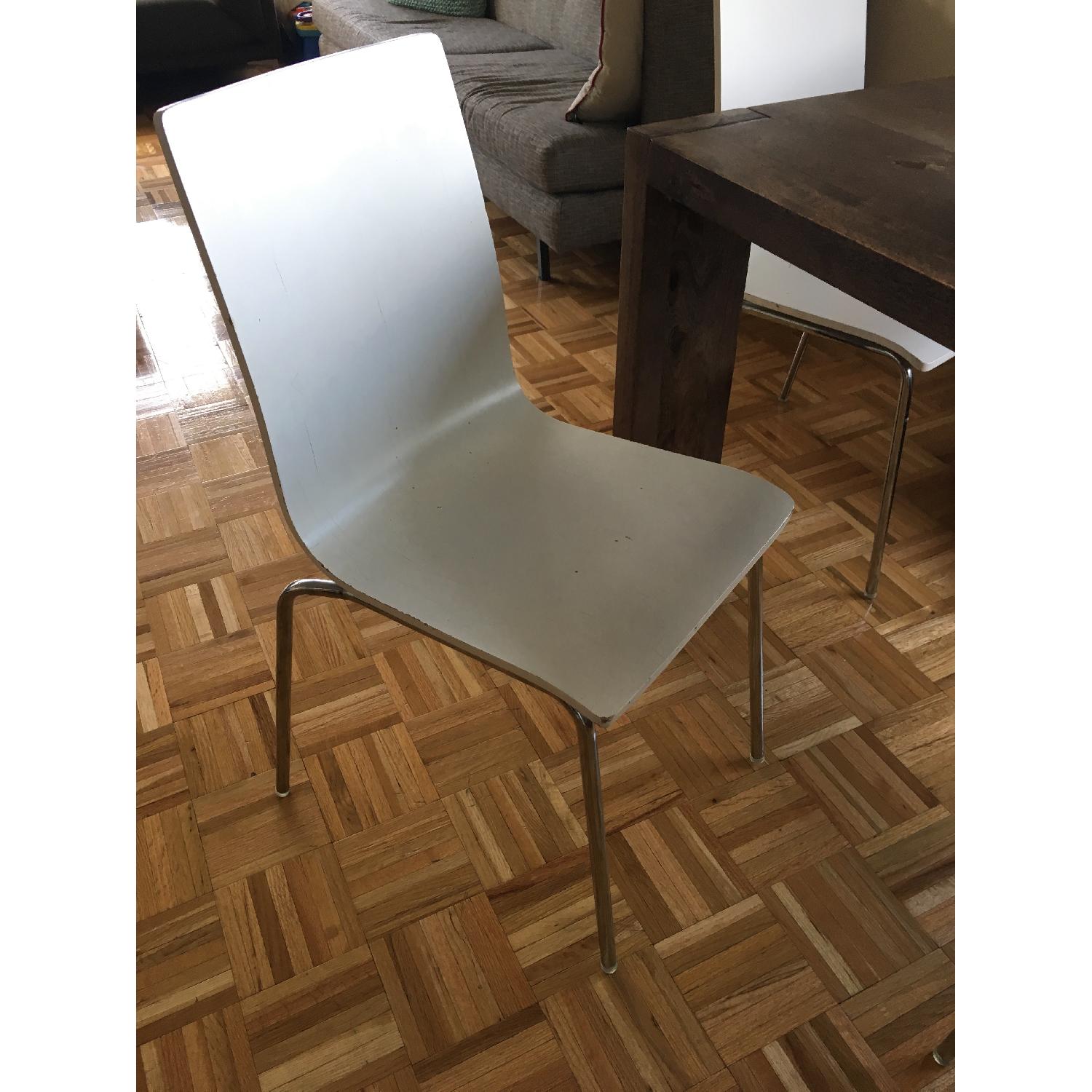 CB2 Blox Dining Table w/ 4 Chairs + 1 Bench - image-5