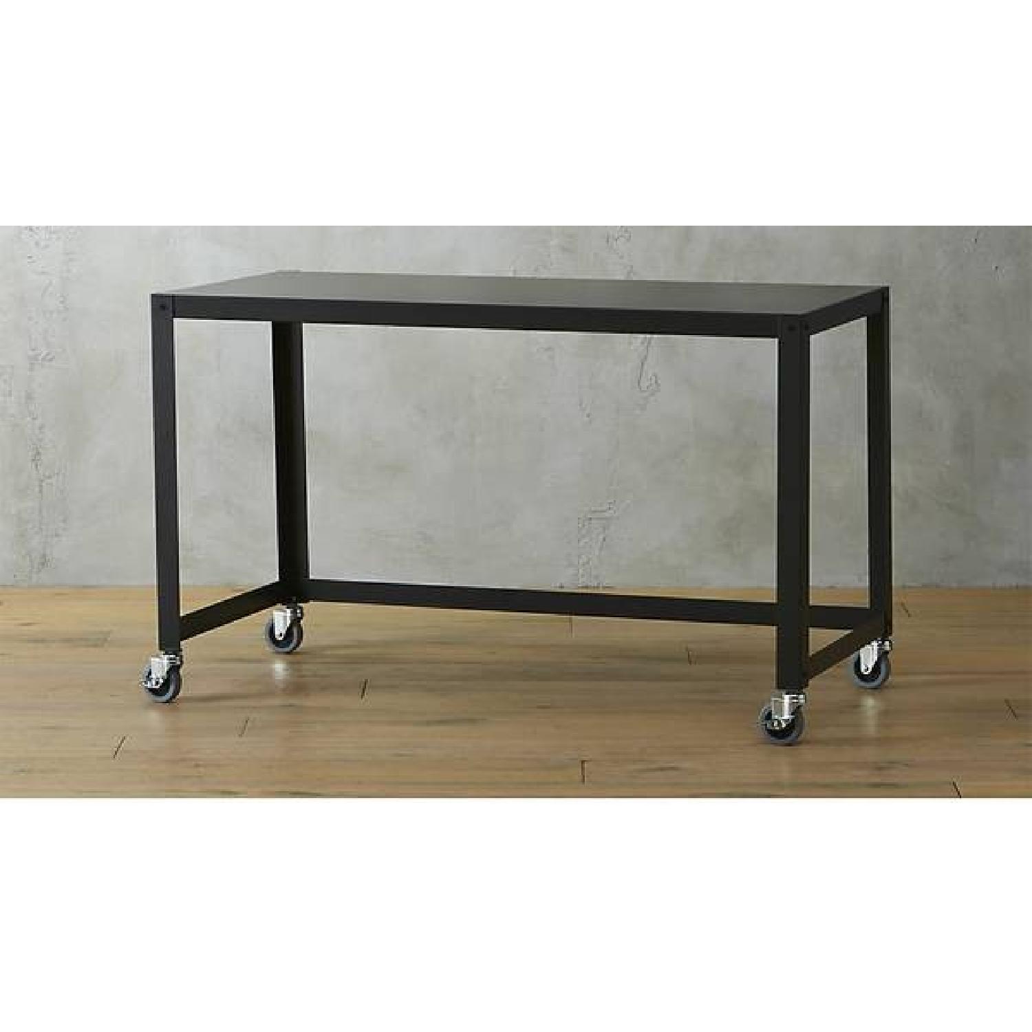 CB2 Go-Cart Carbon Rolling Desk - AptDeco