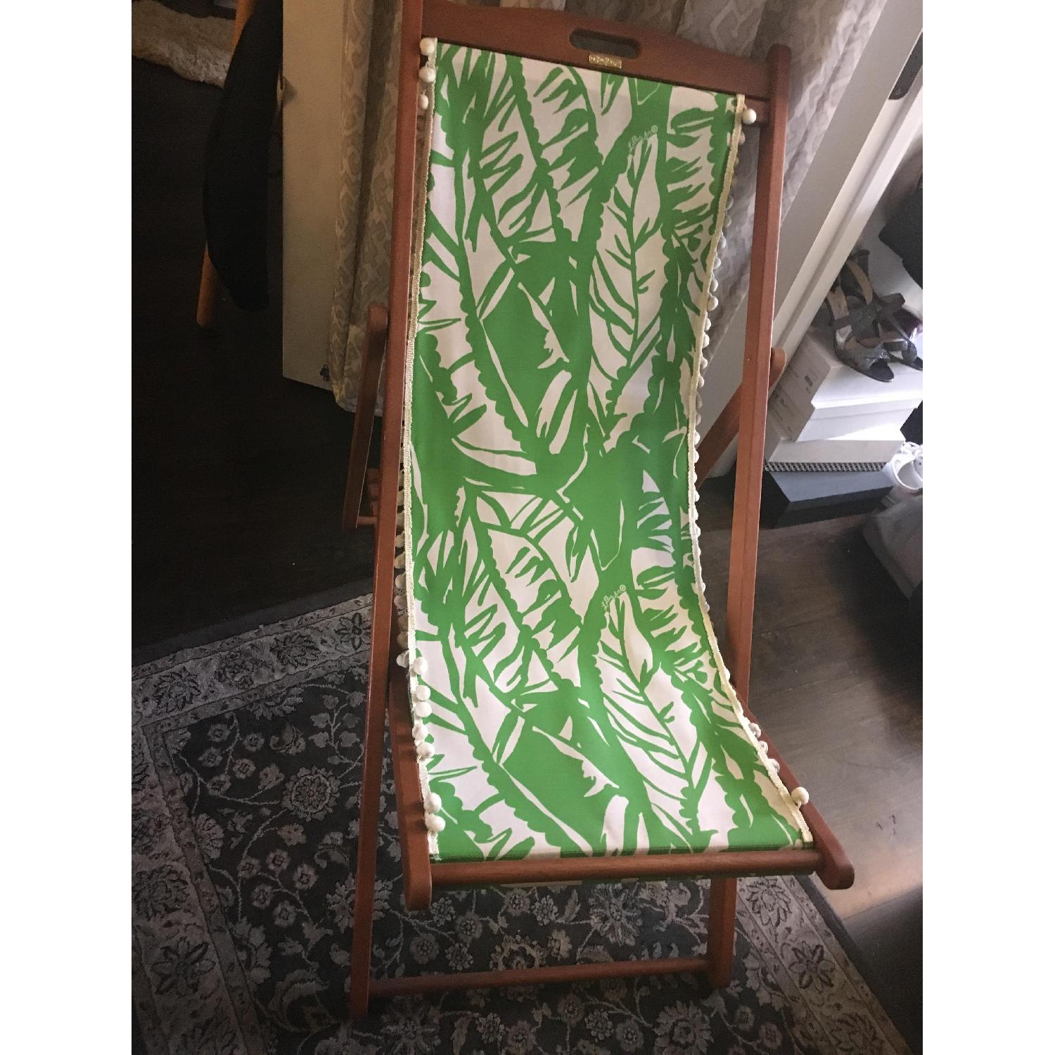 Lilly Pulitzer Wooden Boom Boom Print Folding Chair - image-2
