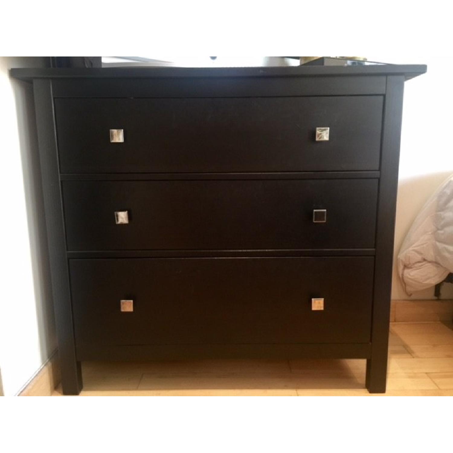 Ikea Hemnes Brown/Black 3 Drawer Dresser - image-2