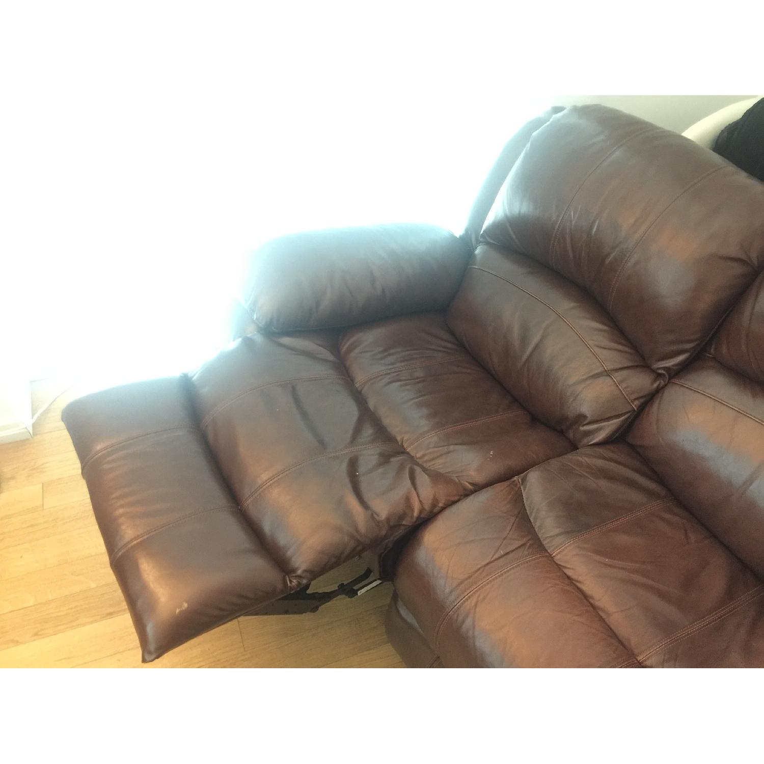 Raymour & Flanigan Bryant II Leather Power Reclining Sofa - image-4