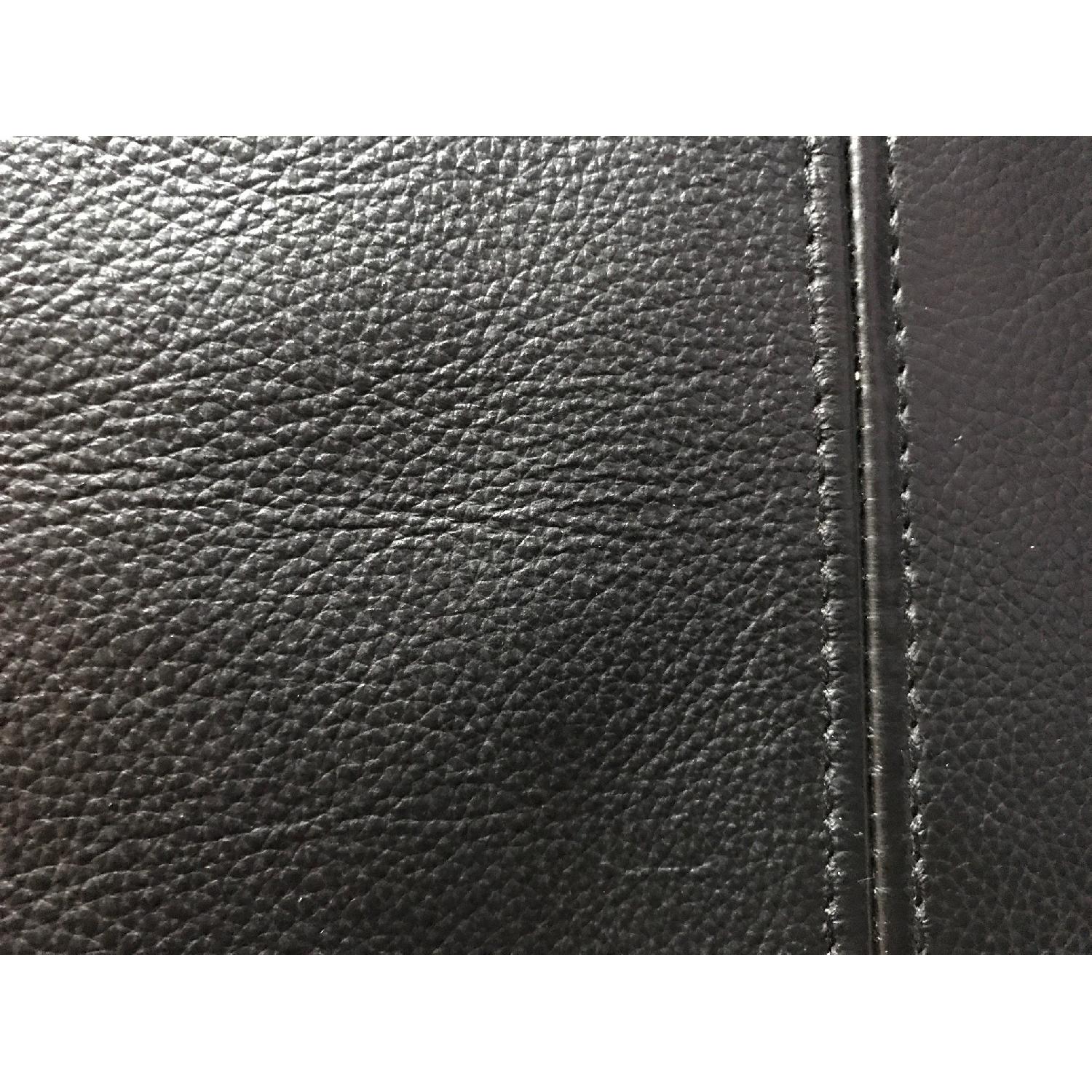 Ikea Kivik Black Leather Chaise - image-4