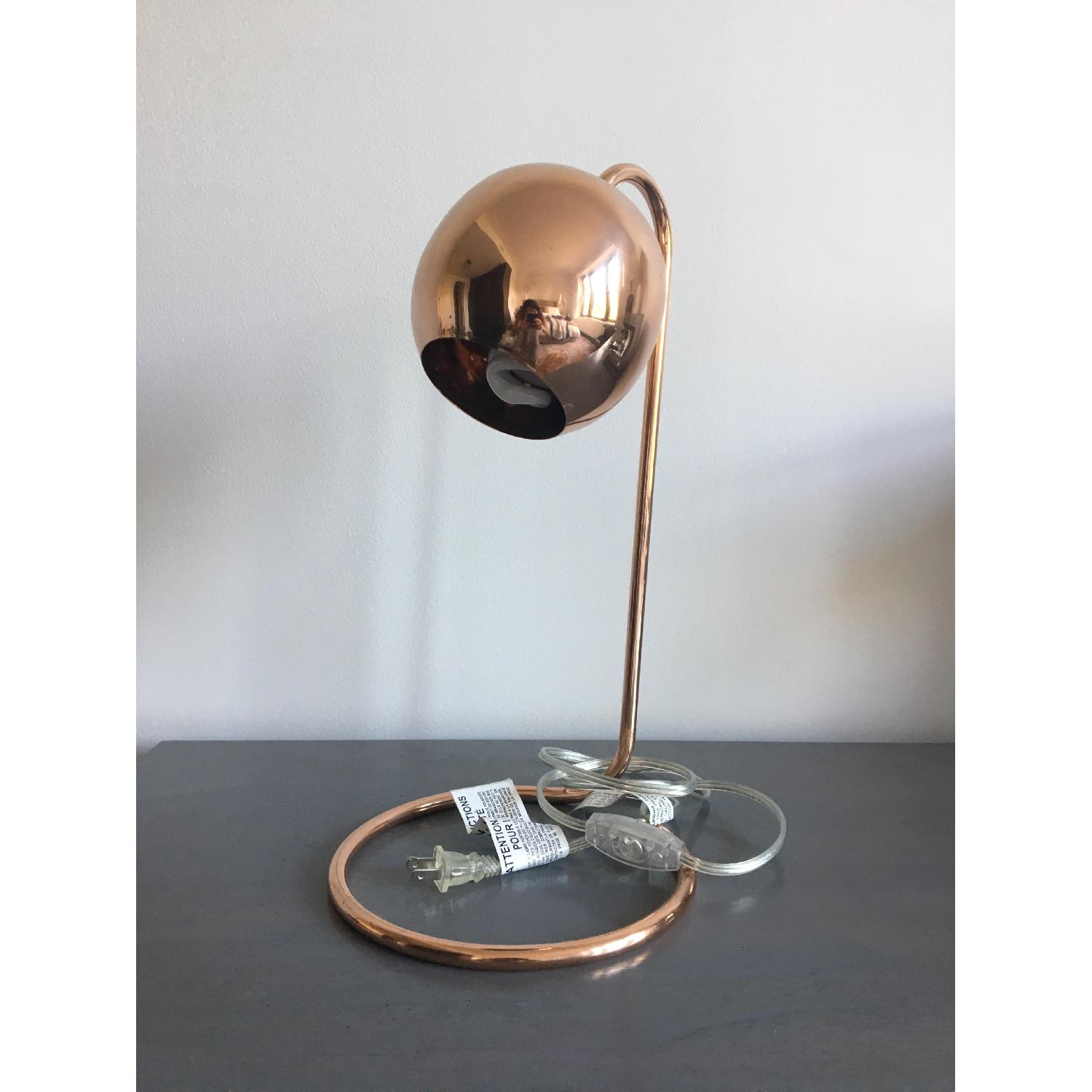 West Elm Scoop Rose Gold Table Lamp - image-1